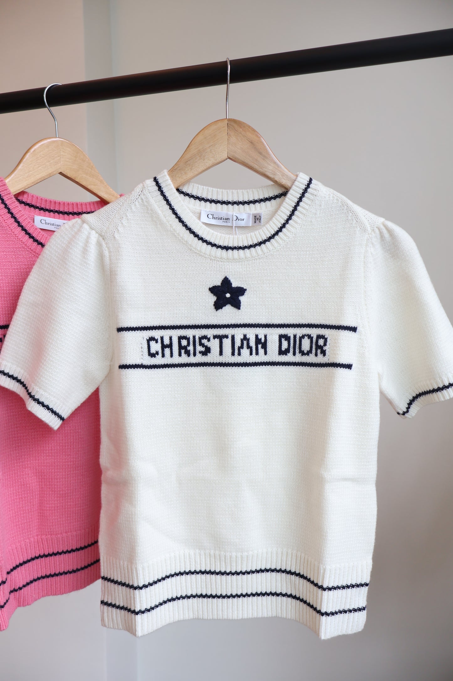 Dior Knitted Top Pink or White (Whatsapp for Price & Grade)