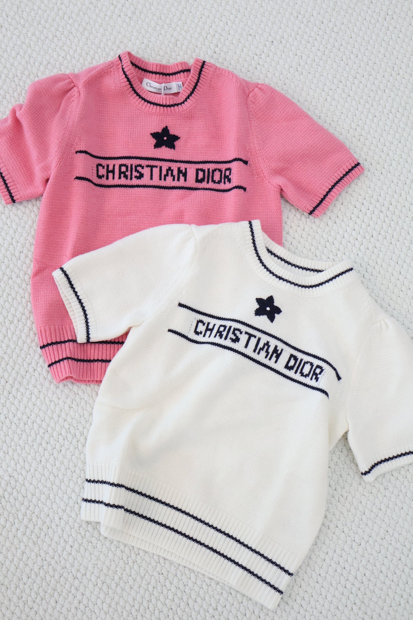 Dior Knitted Top Pink or White (Whatsapp for Price & Grade)