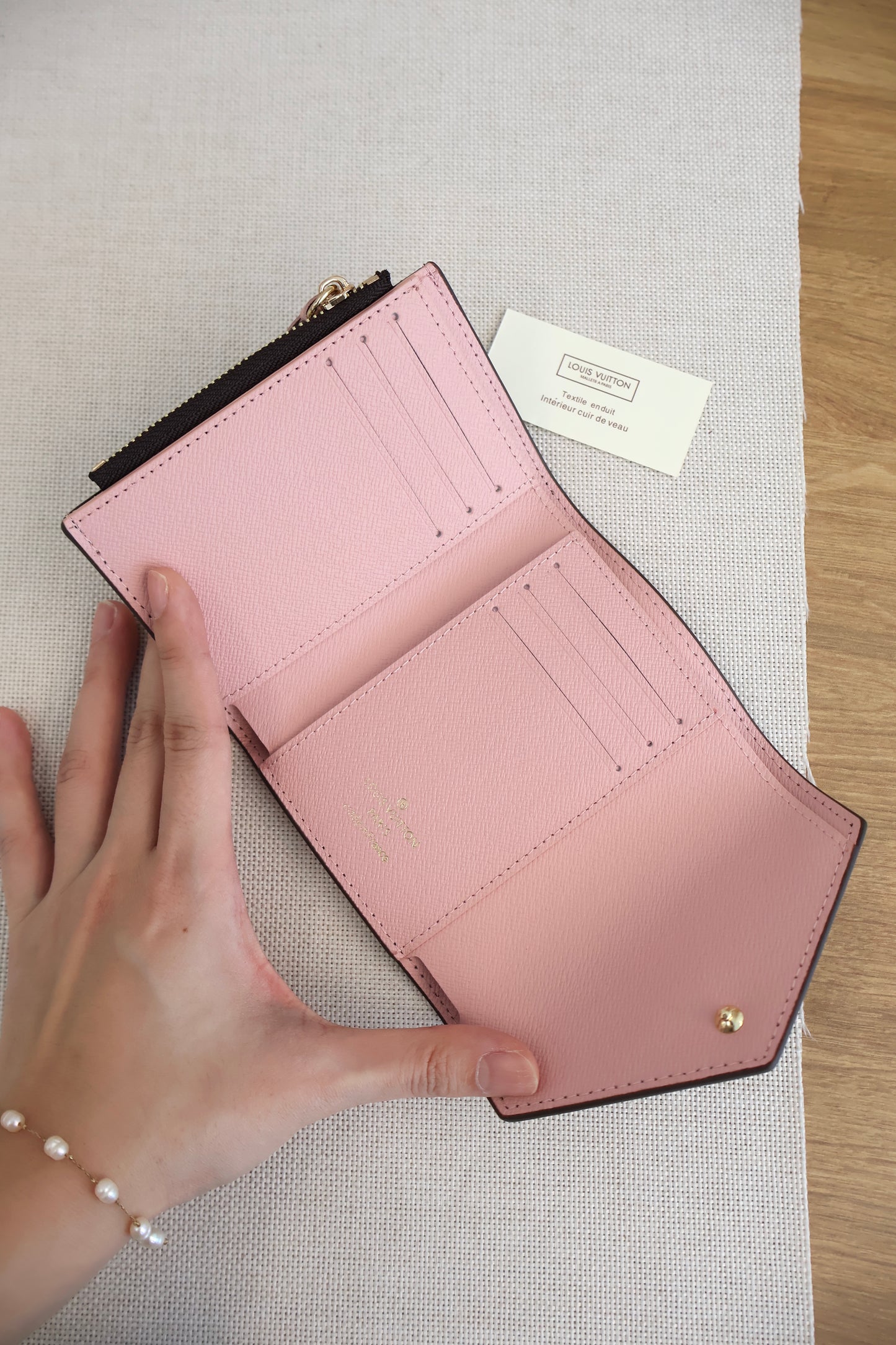 Louis Vuitton Victoria Wallet Monogram x Rose Ballerine (Whatsapp for Price & Grade)