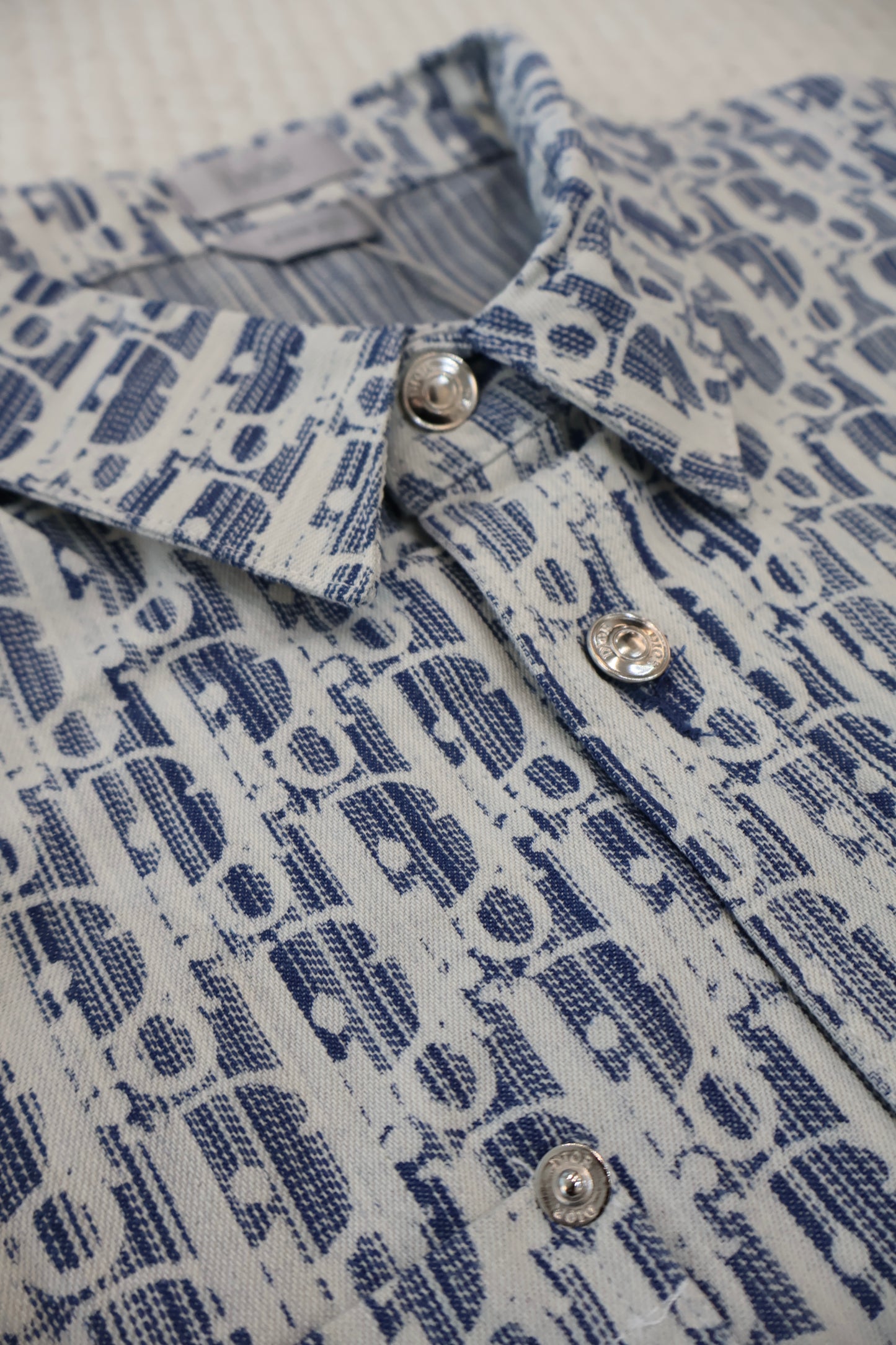 Dior Blue Shirt (Whatsapp for Price & Grade)