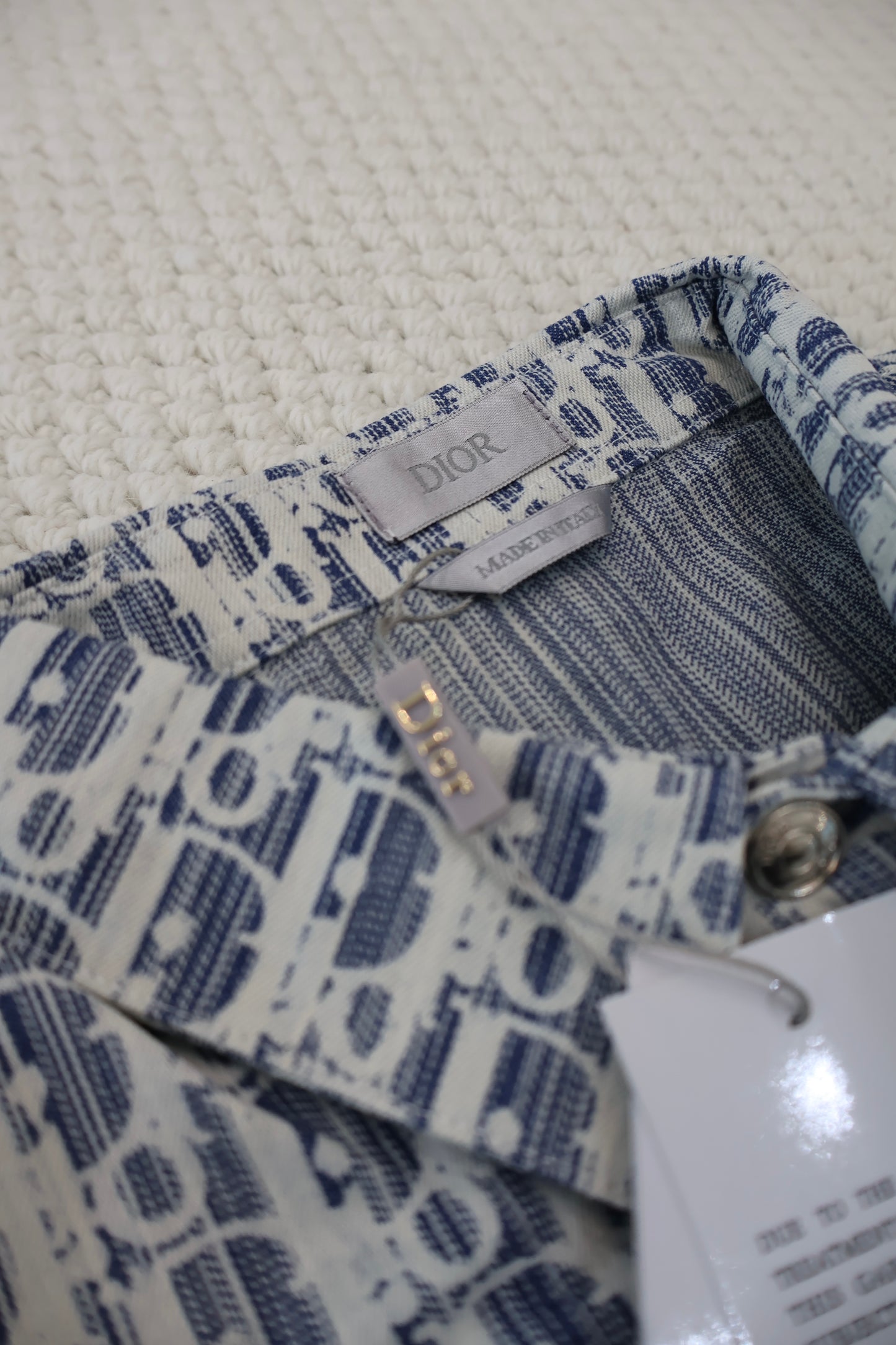 Dior Blue Shirt (Whatsapp for Price & Grade)