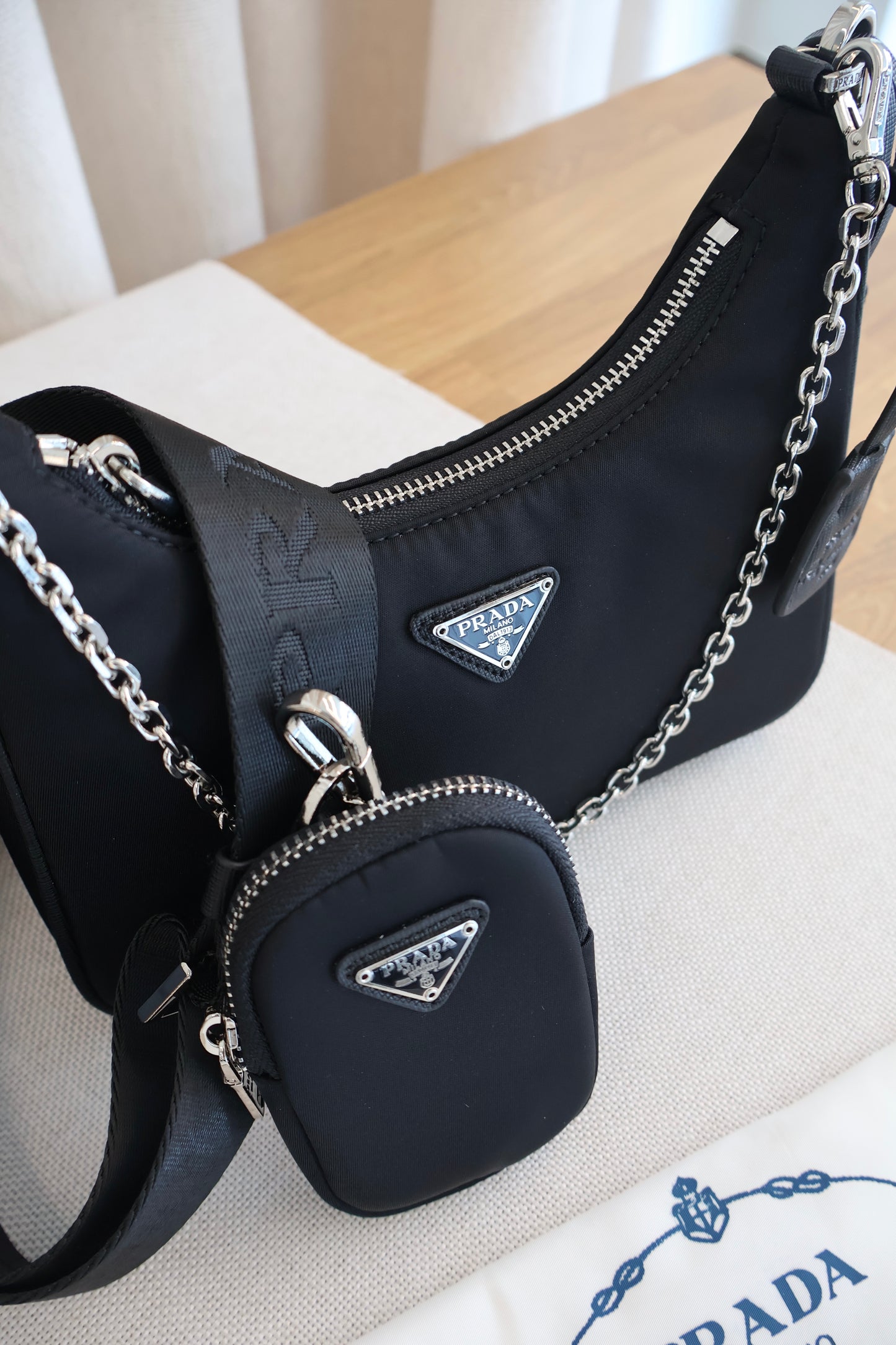 Prada Re-Edition 2005 Re-Nylon Shoulder bag Black (Whatsapp for Price & Grade)