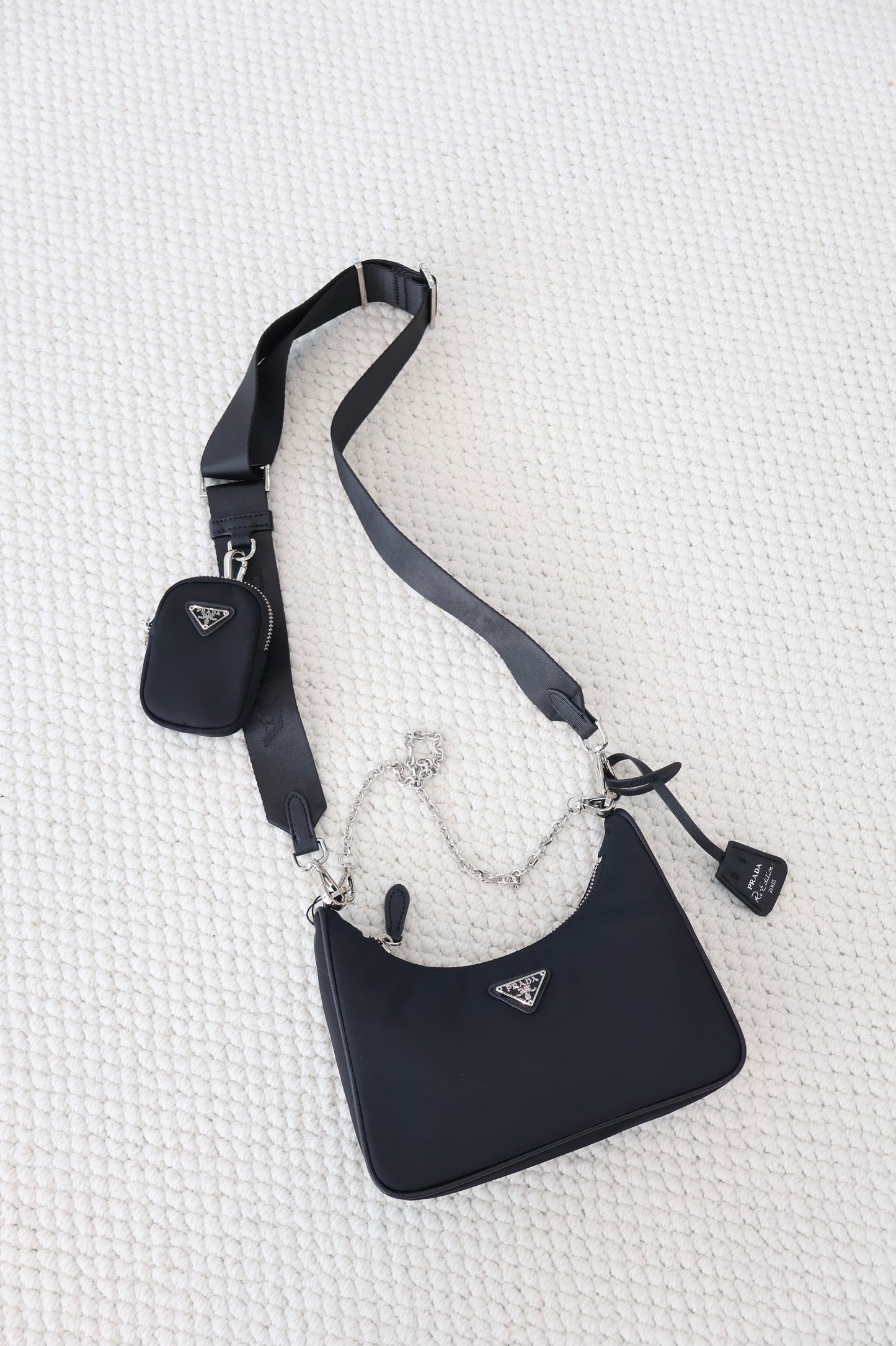 Prada Re-Edition 2005 Re-Nylon Shoulder bag Black (Whatsapp for Price & Grade)