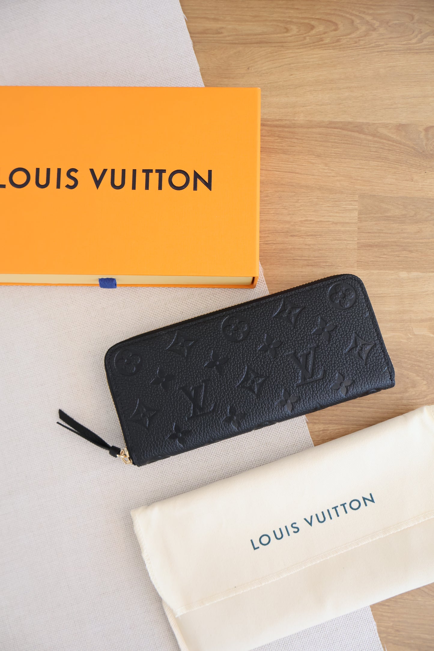 Louis Vuitton Clemence Wallet Monogram Empreinte Leather Black M60171 (Whatsapp for Price & Grade)