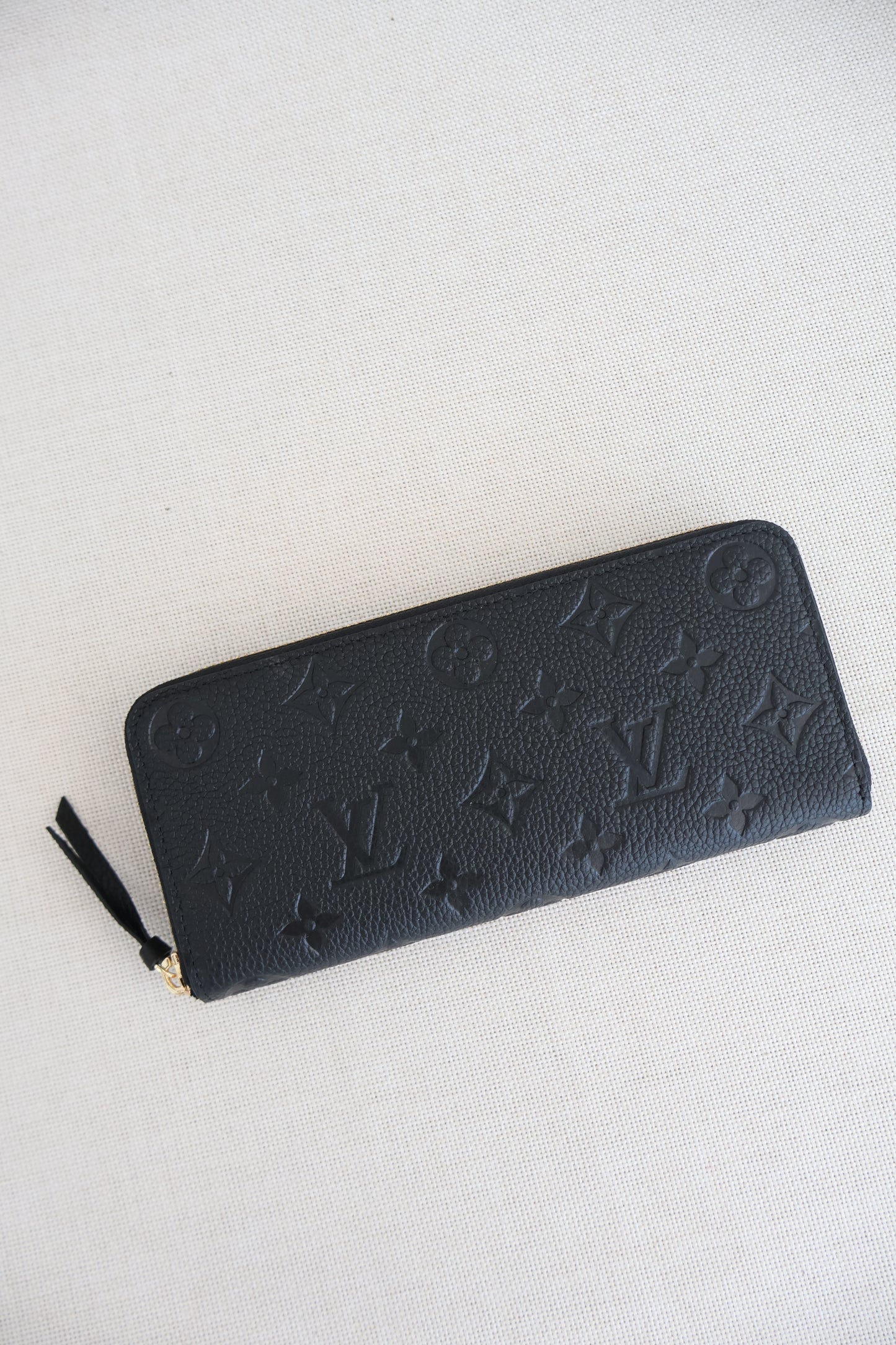 Louis Vuitton Clemence Wallet Monogram Empreinte Leather Black M60171 (Whatsapp for Price & Grade)