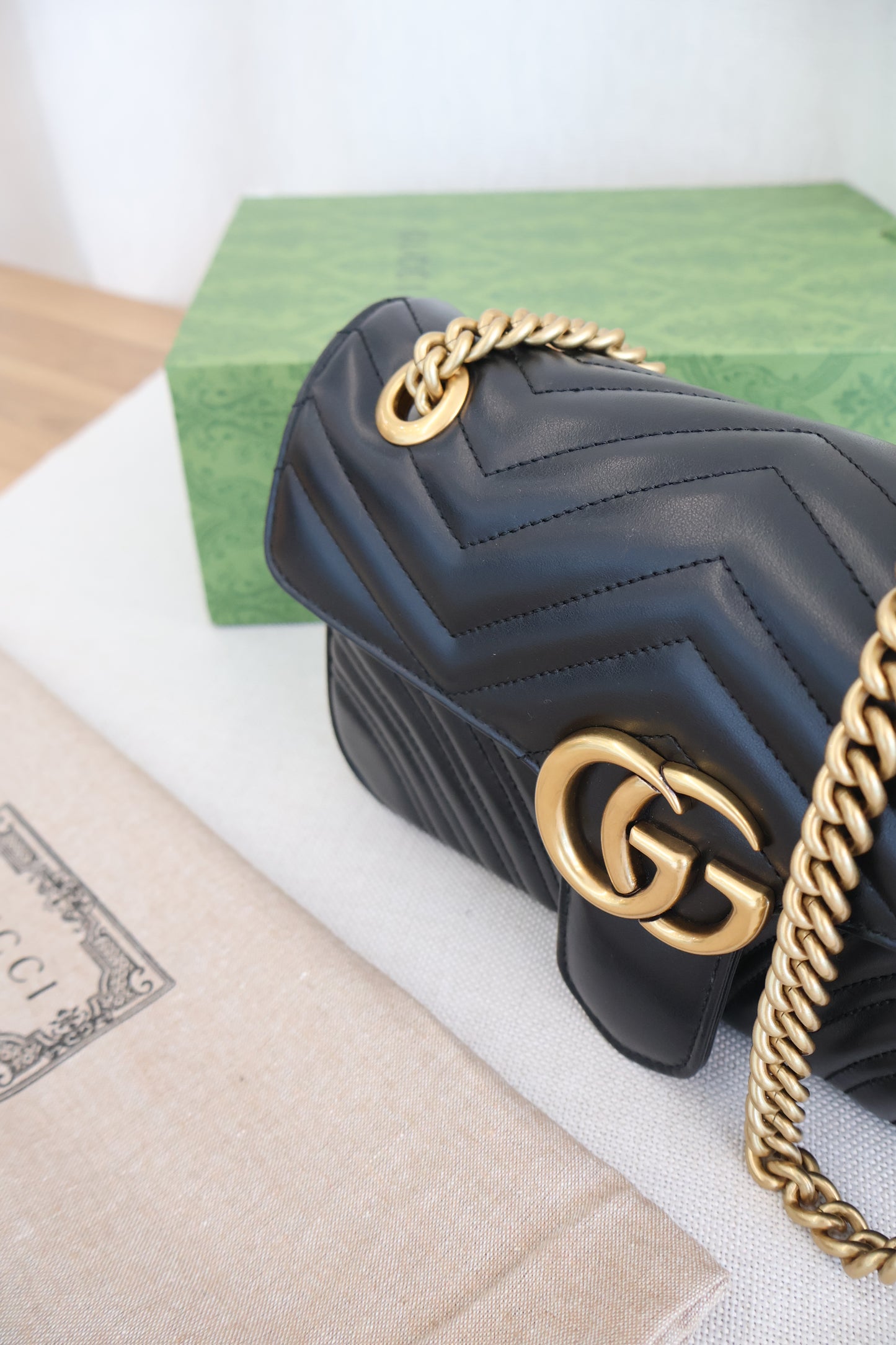 Gucci Marmont Small Shoulder Bag Black (Whatsapp for Price & Grade)