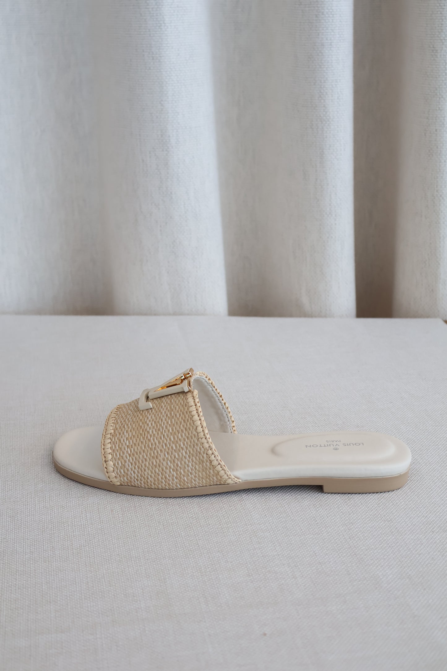 Louis Vuitton Capri Flat Mule Creme (Whatsapp for Price & Grade)