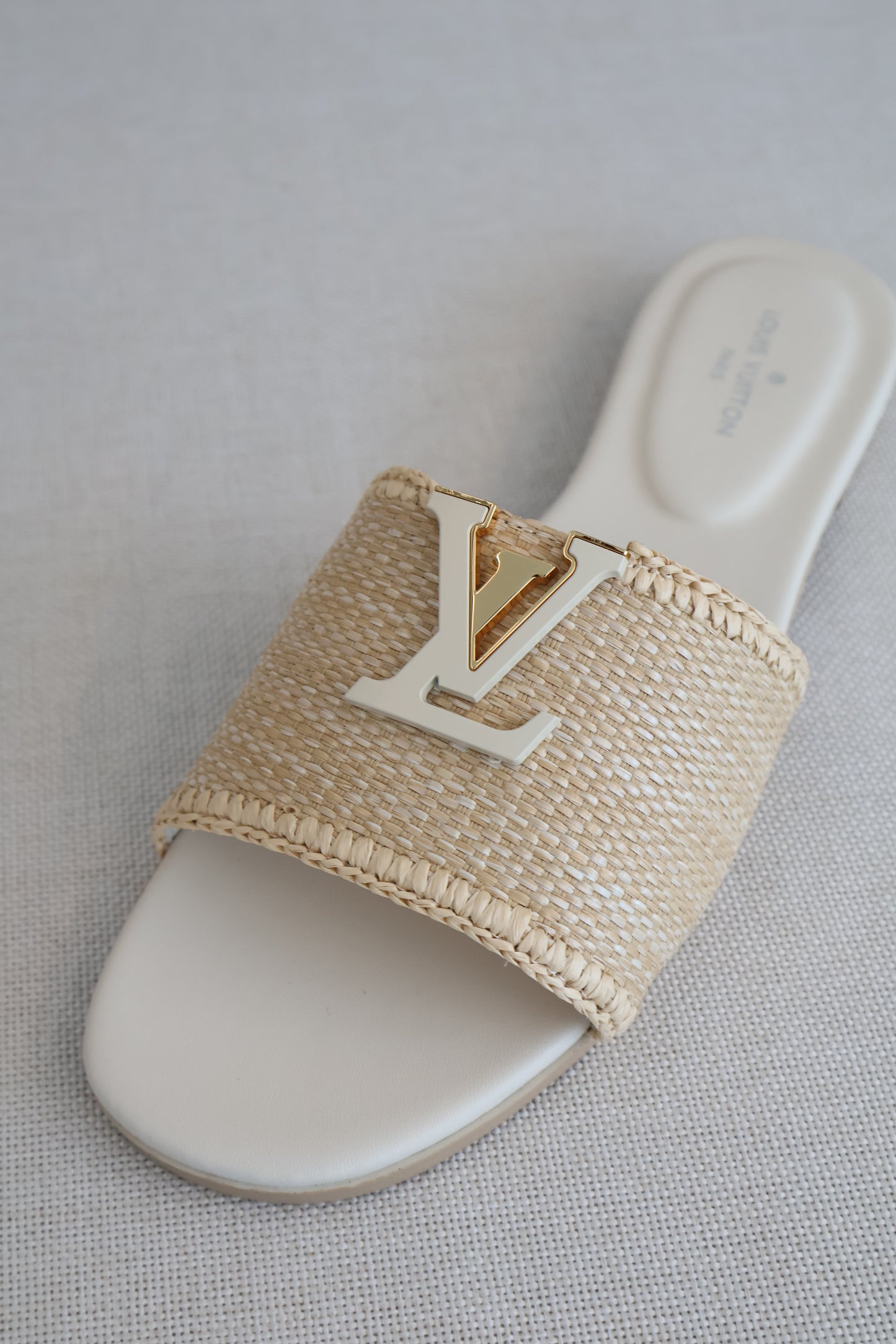 Louis Vuitton Capri Flat Mule Creme (Whatsapp for Price & Grade)