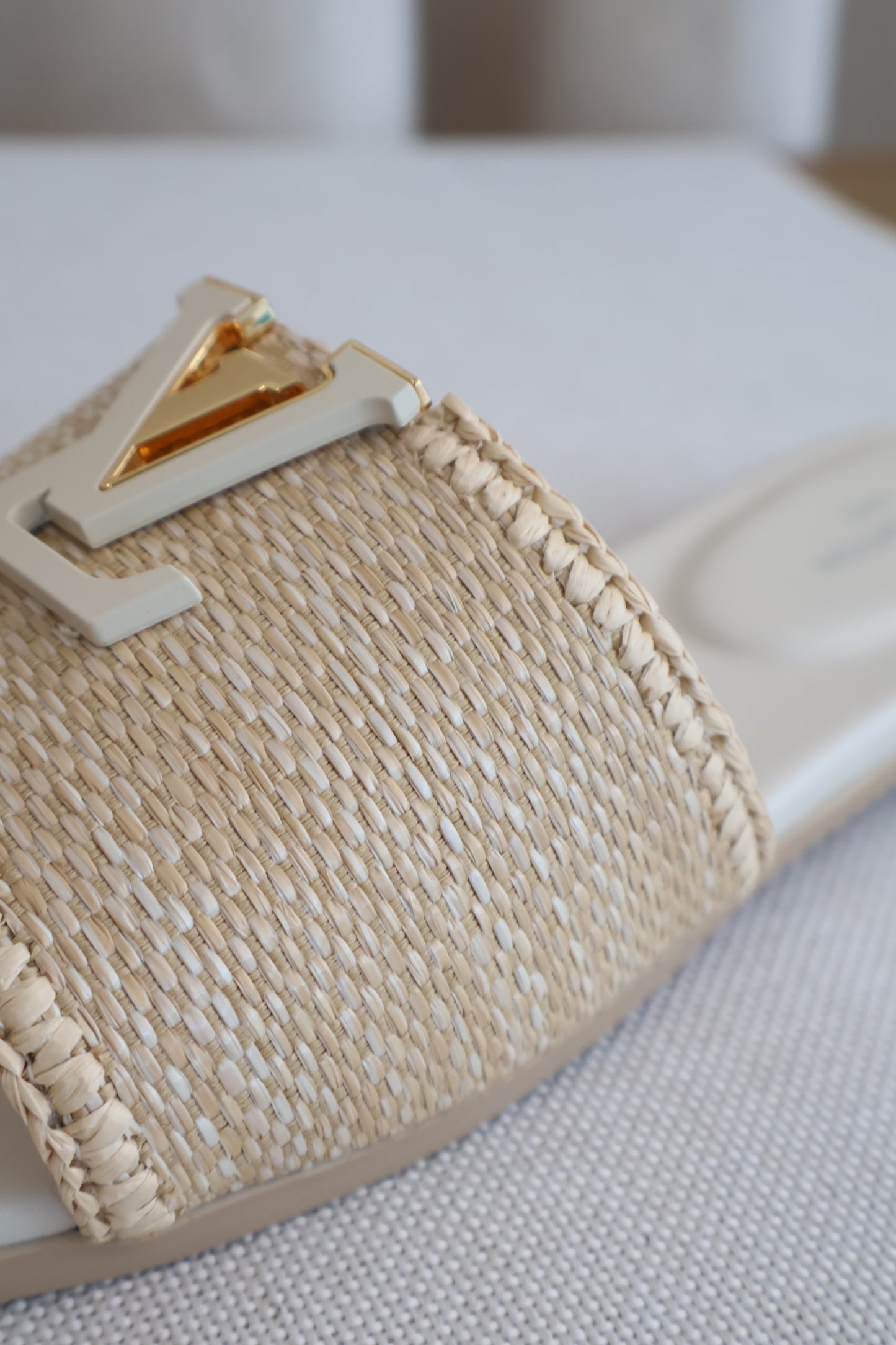 Louis Vuitton Capri Flat Mule Creme (Whatsapp for Price & Grade)