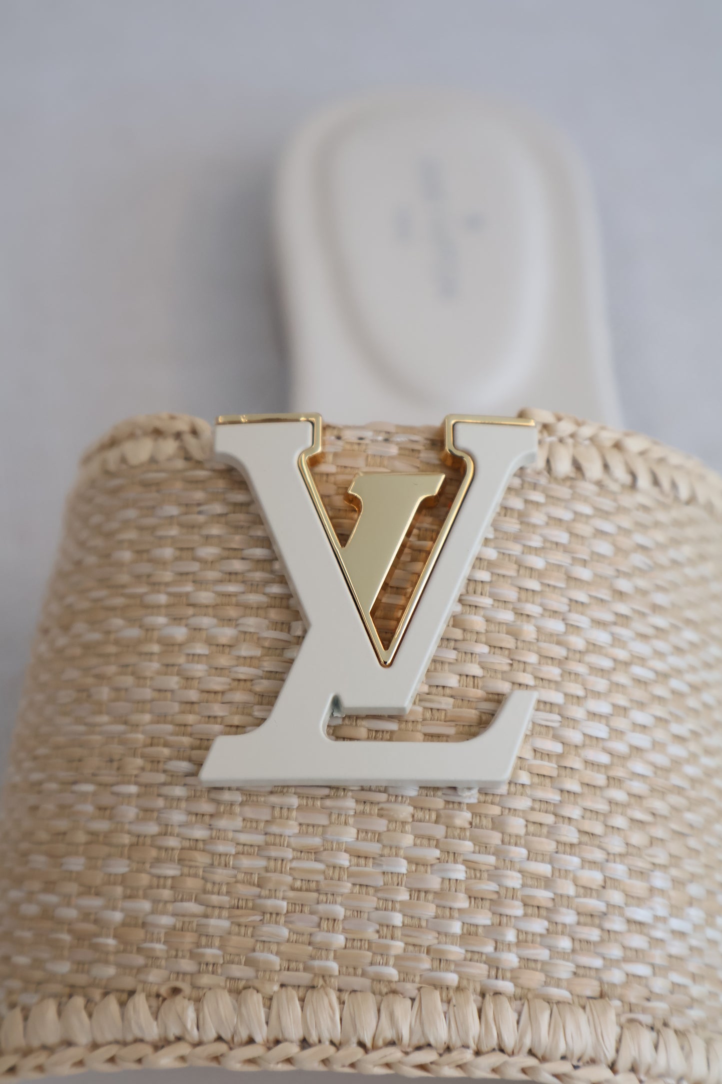 Louis Vuitton Capri Flat Mule Creme (Whatsapp for Price & Grade)