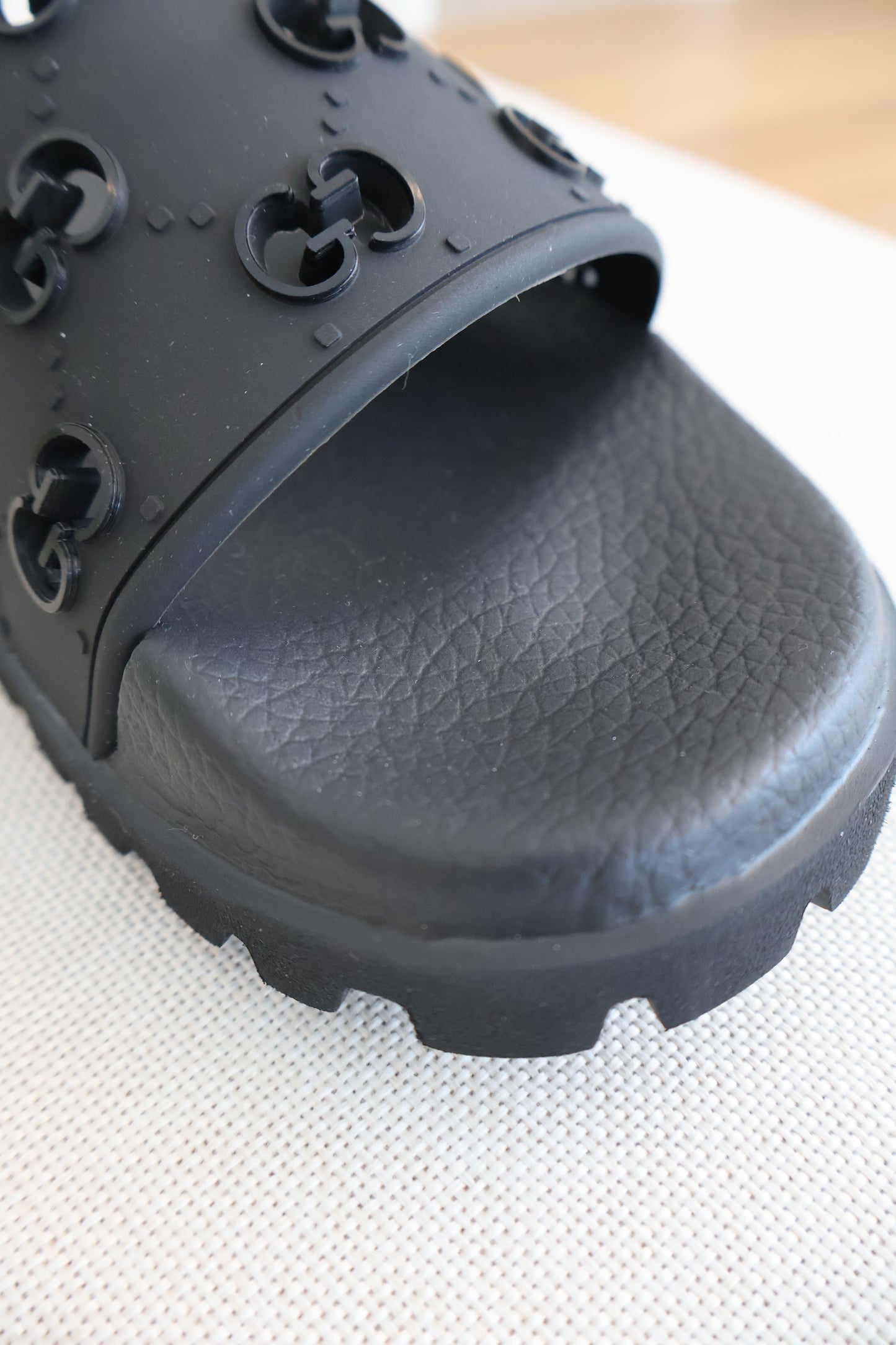Gucci GG Slides Rubber Black (Whatsapp for Price & Grade)