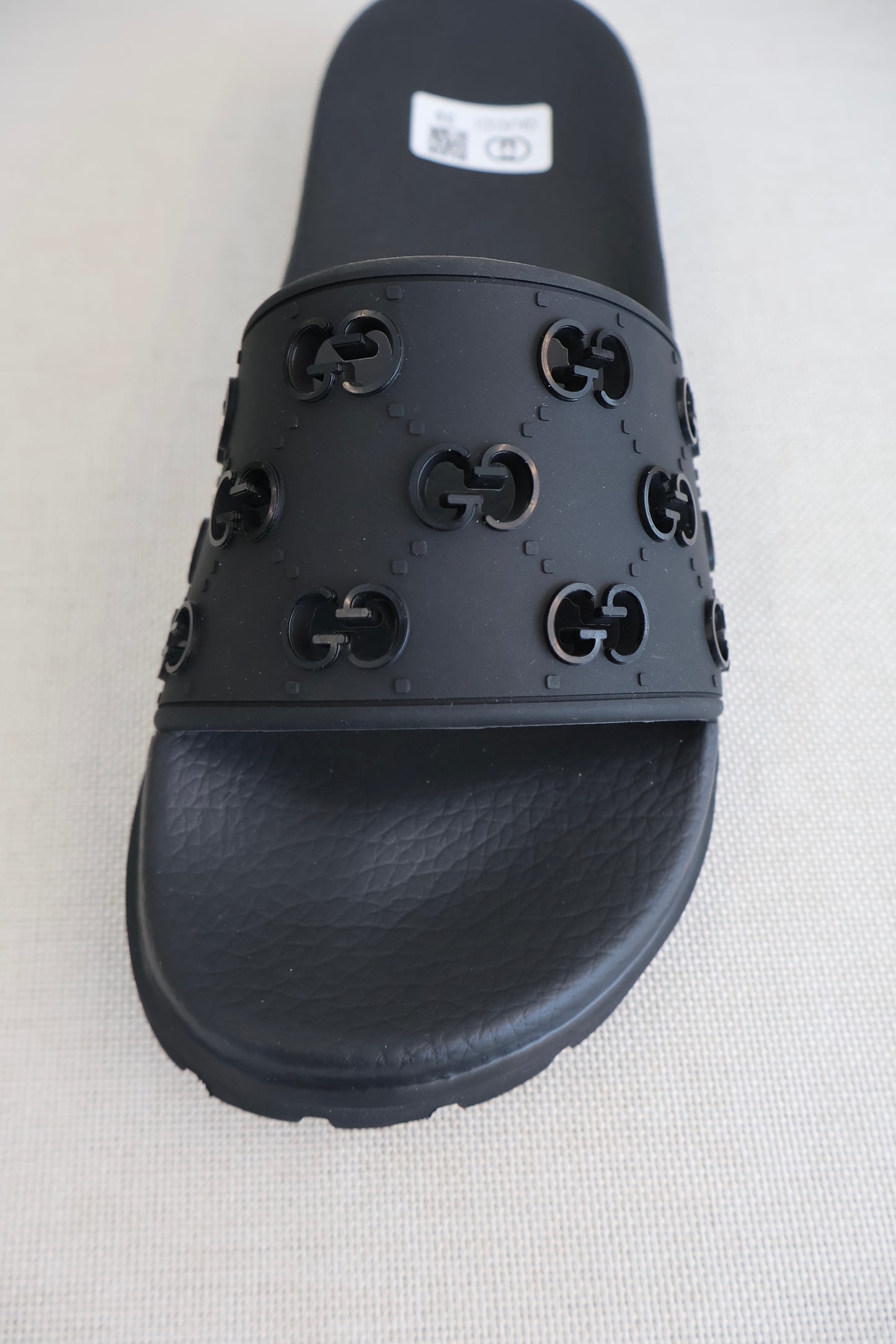 Gucci GG Slides Rubber Black (Whatsapp for Price & Grade)