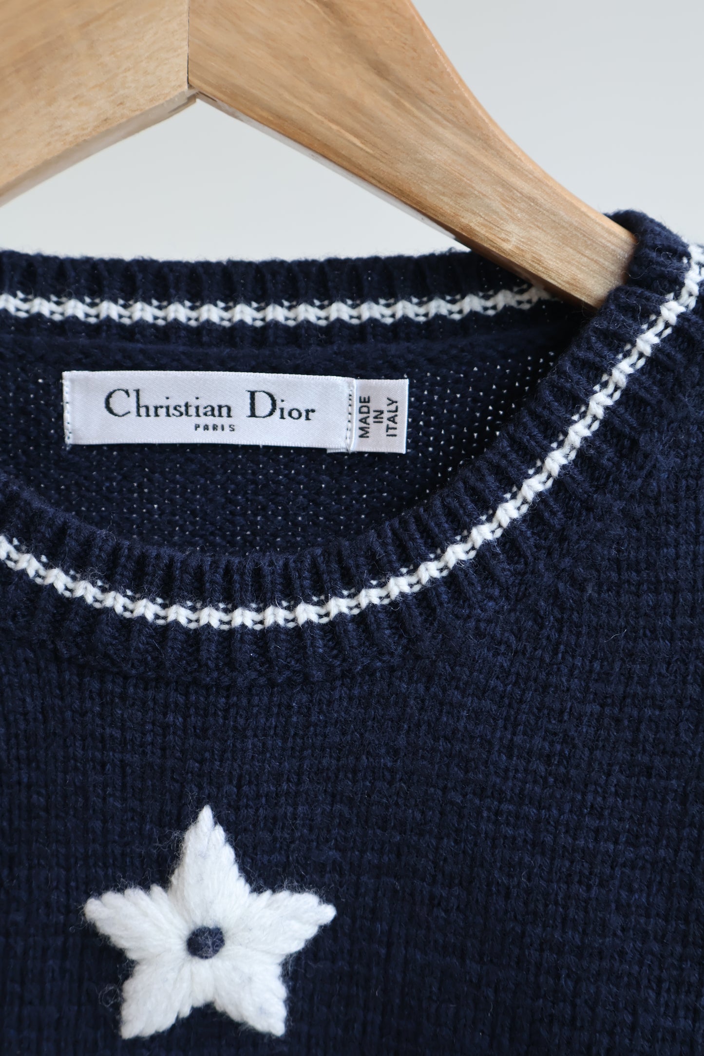 Dior Knitted Top Navy (Whatsapp for Price & Grade)