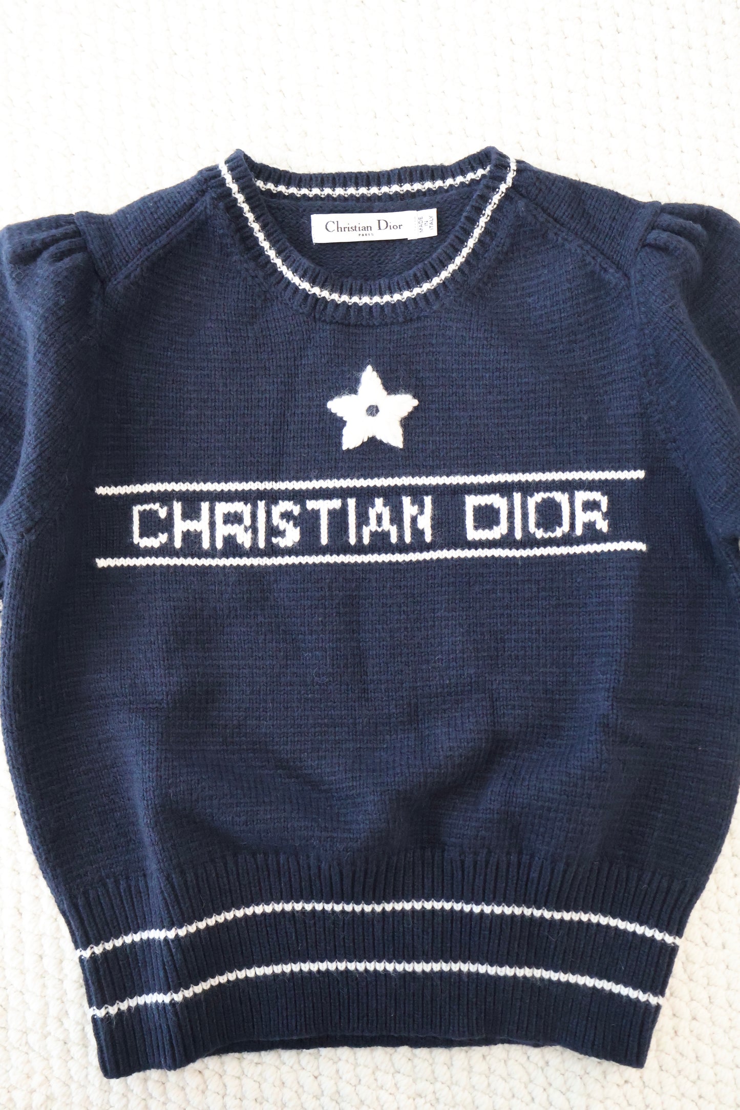 Dior Knitted Top Navy (Whatsapp for Price & Grade)