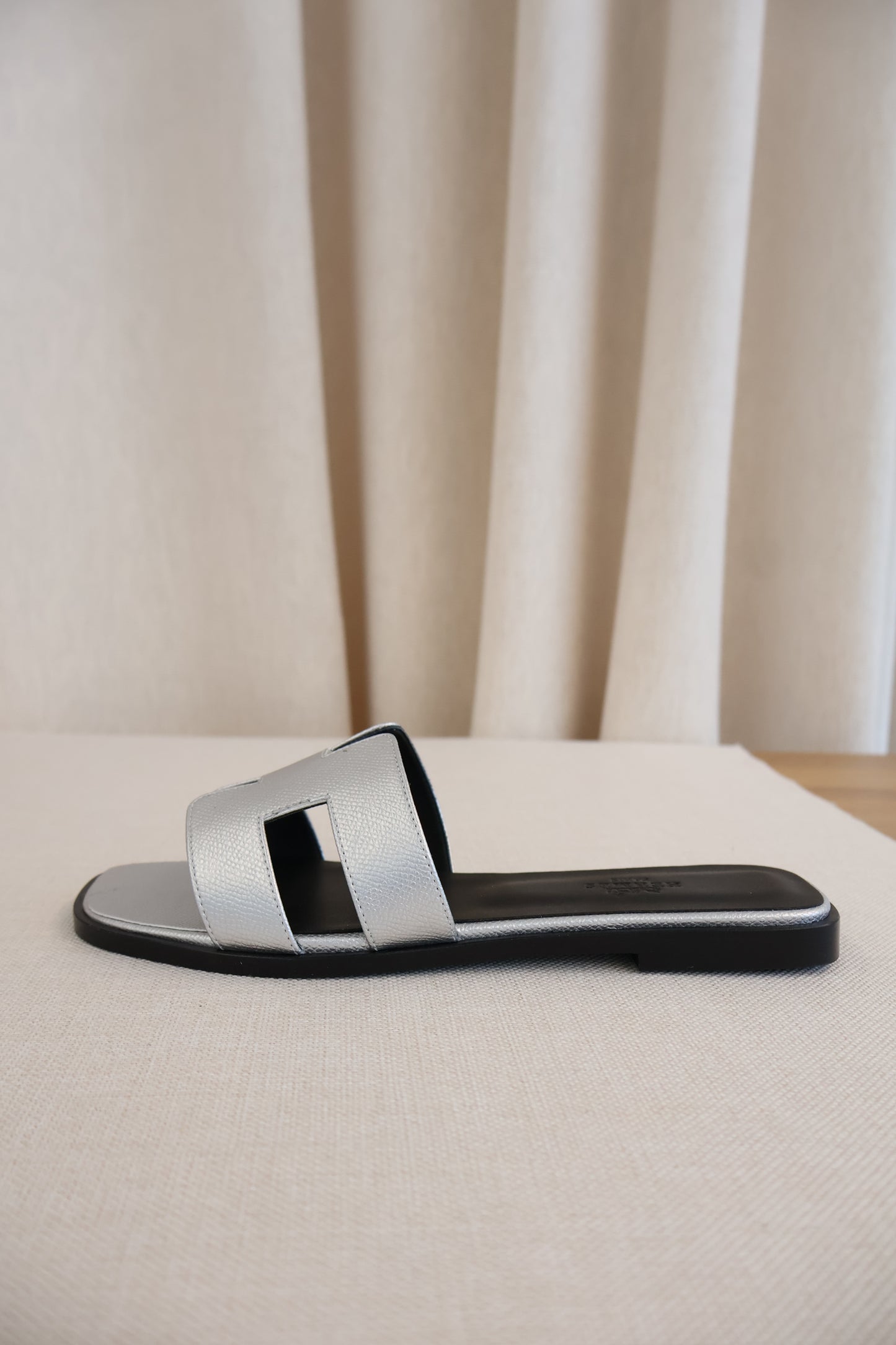 Hermes Oran Slides Silver (Whatsapp for Price & Grade)