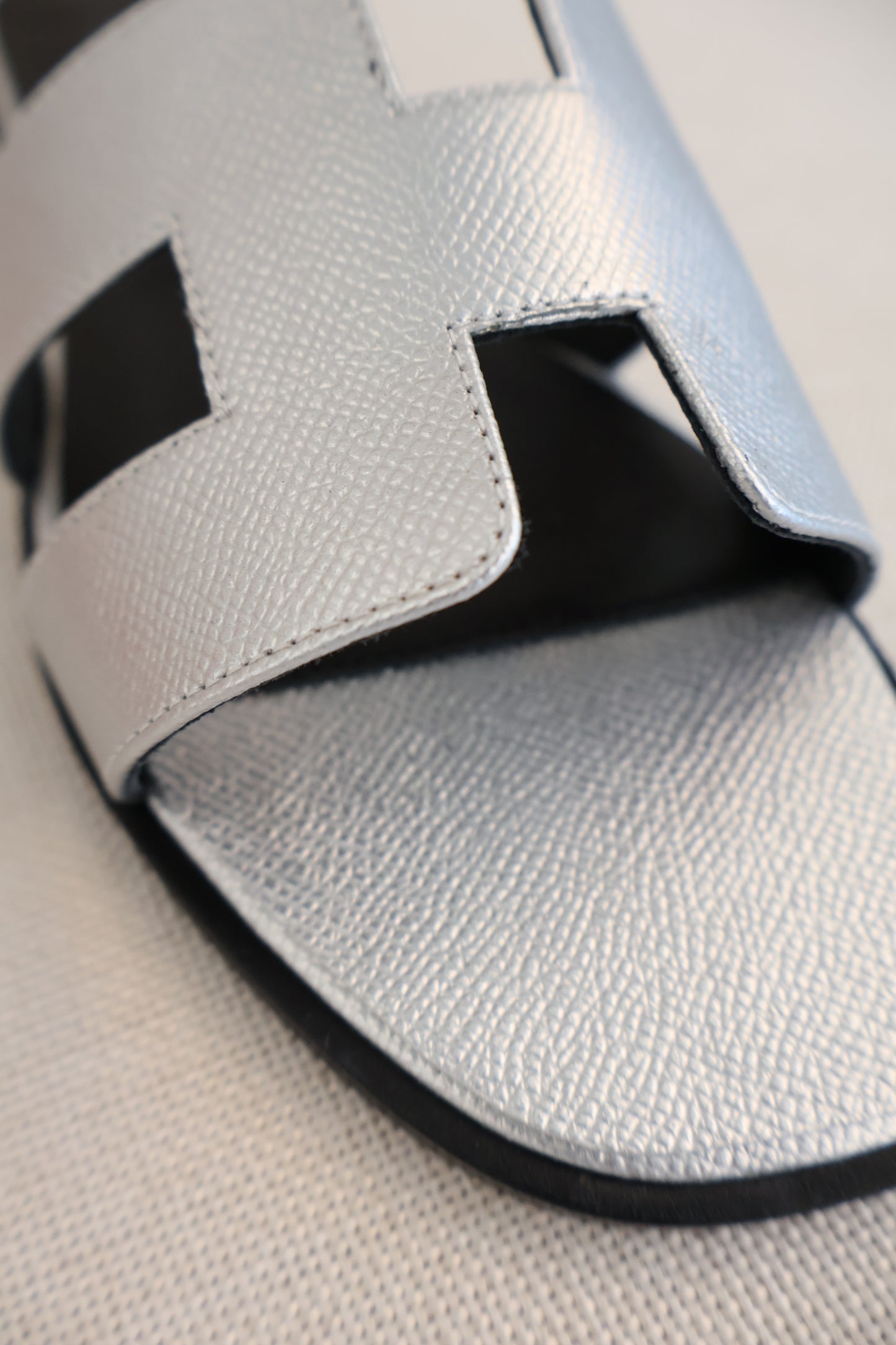 Hermes Oran Slides Silver (Whatsapp for Price & Grade)