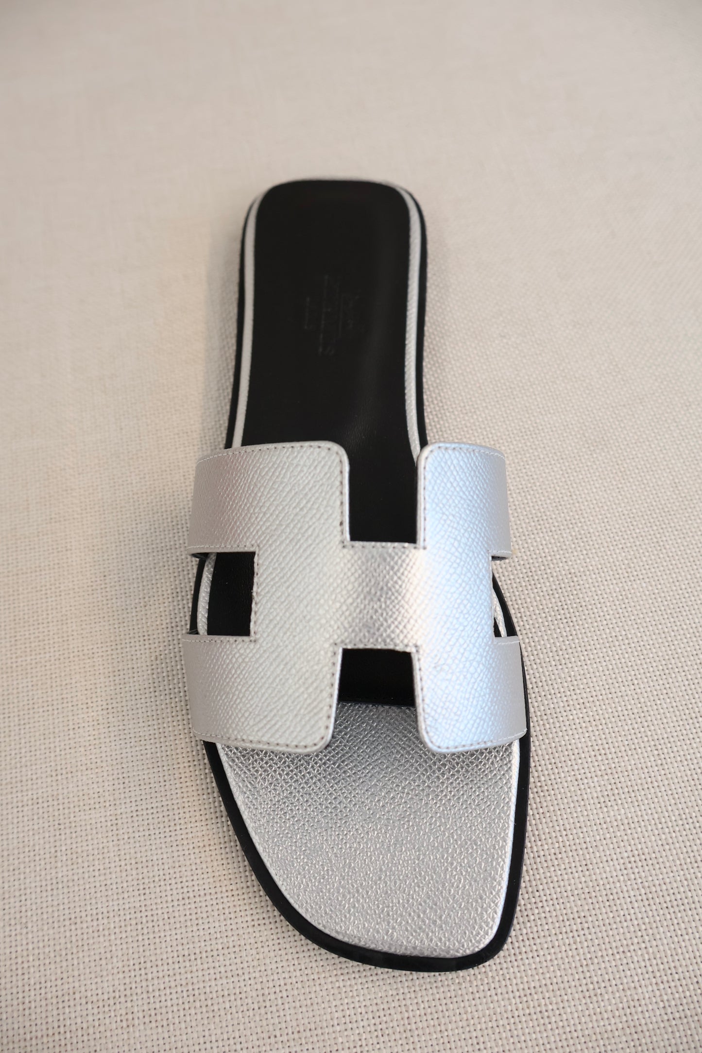 Hermes Oran Slides Silver (Whatsapp for Price & Grade)