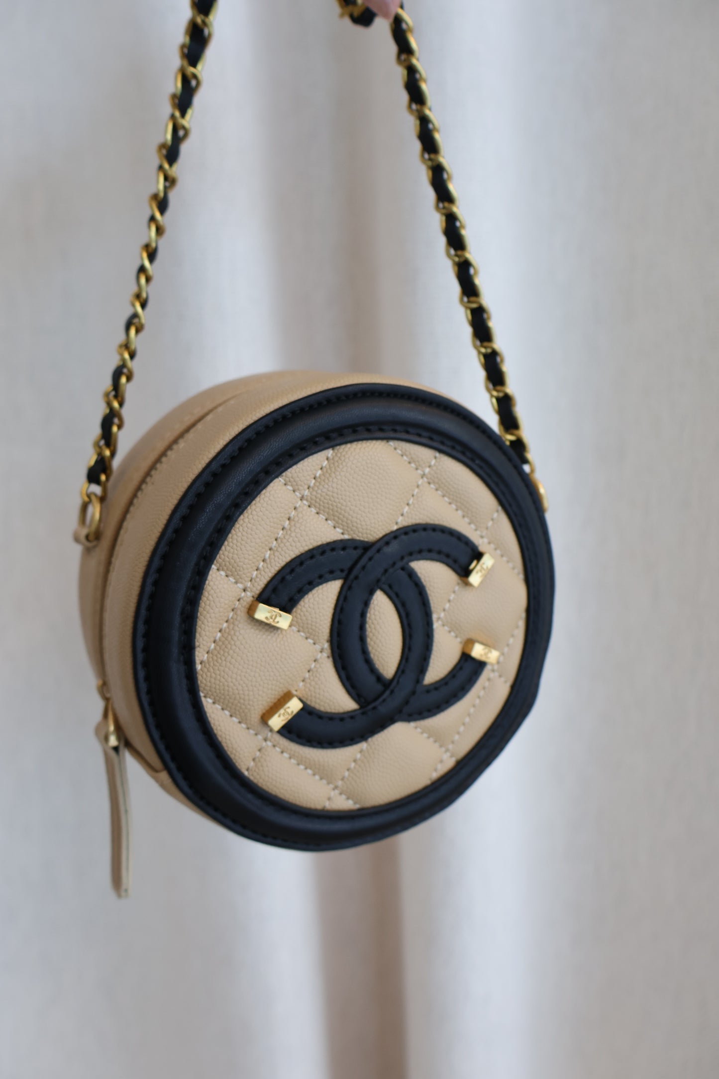 Chanel Filigree Round Bag Beige (Whatsapp for Price & Grade)