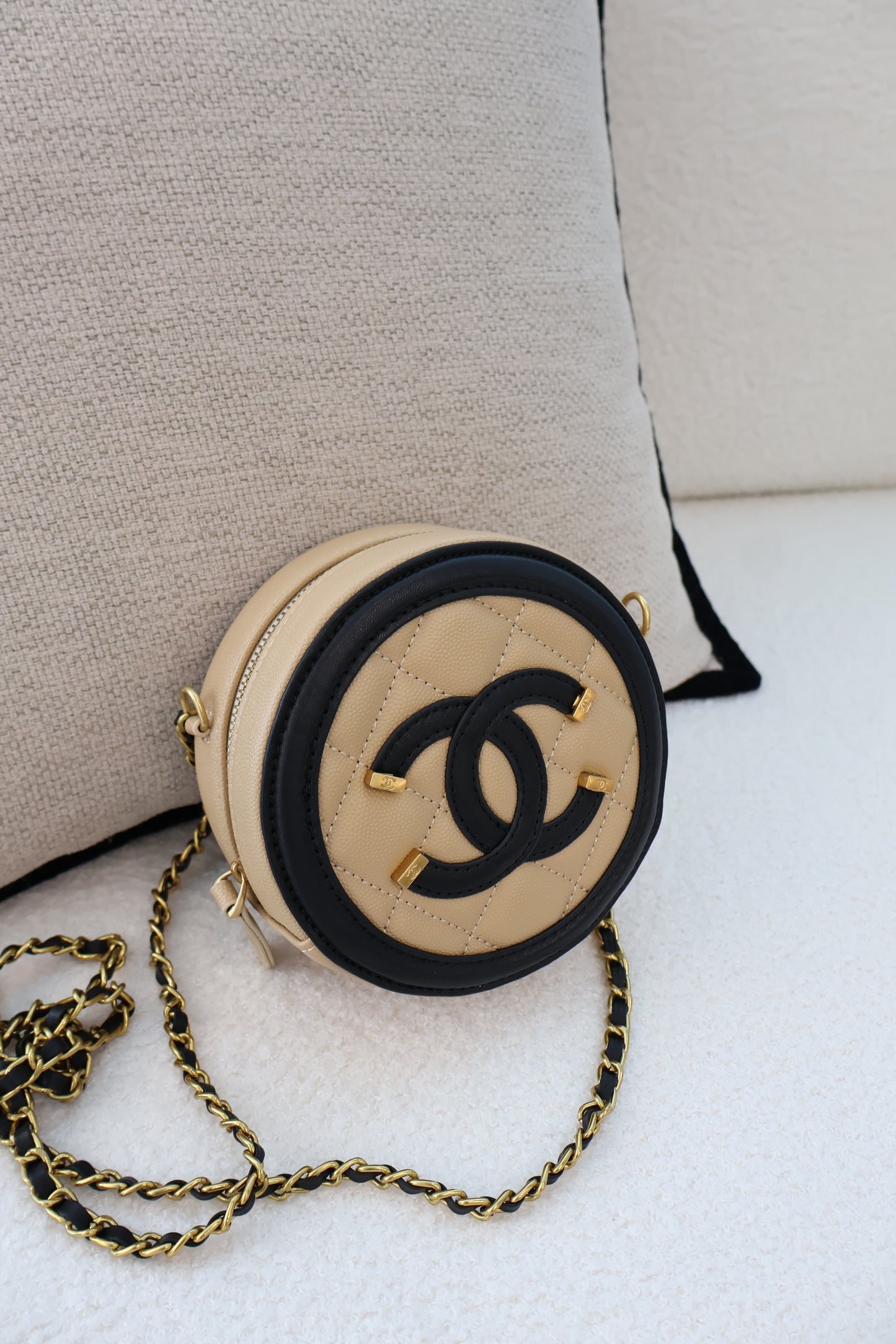 Chanel Filigree Round Bag Beige (Whatsapp for Price & Grade)