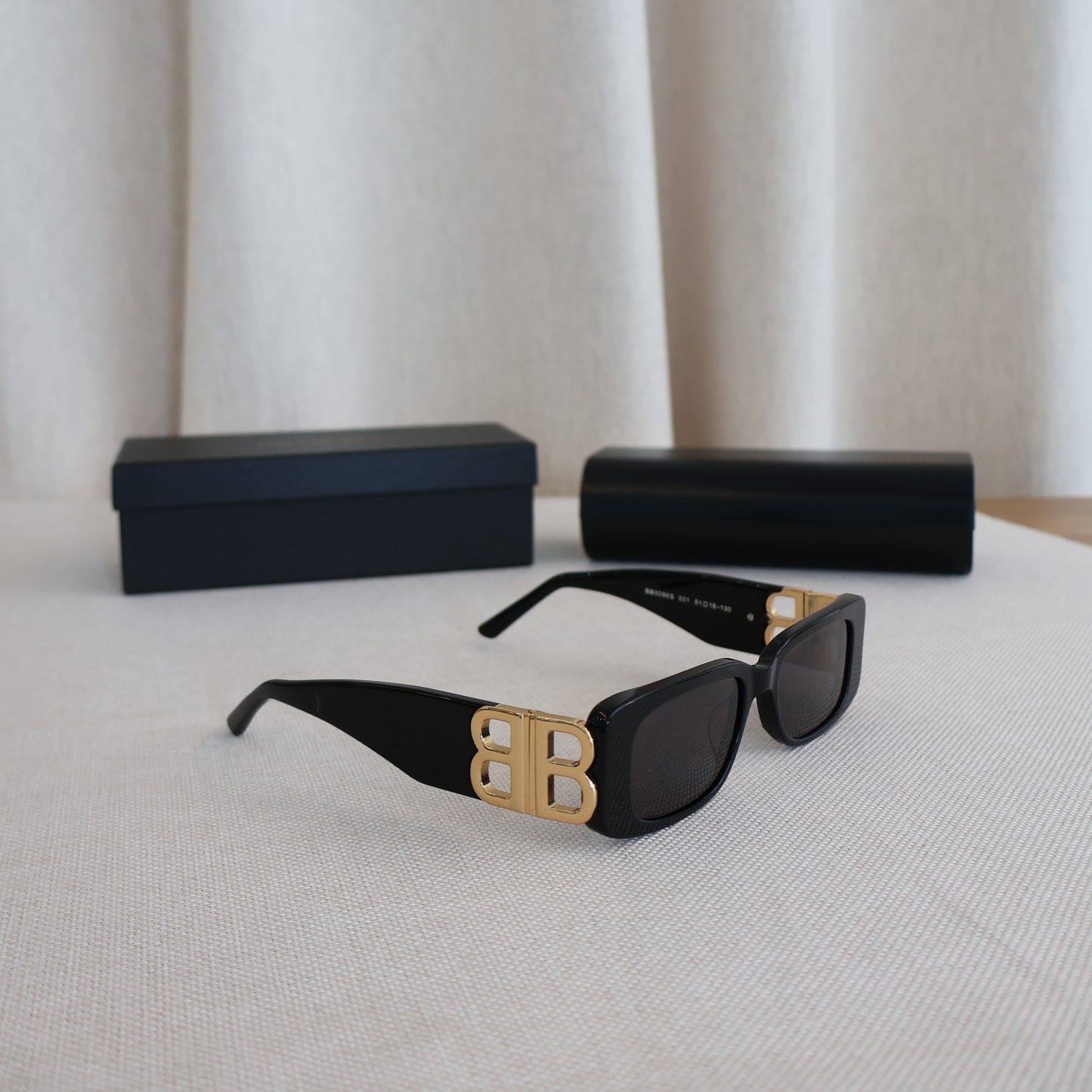 Balenciaga Dynasty Rectangular Sunglasses BB0096S  (Whatsapp for Price & Grade)