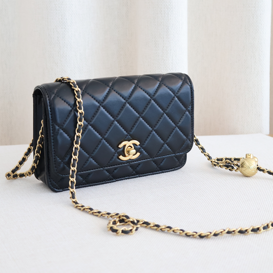 Chanel WOC Black x Pearl Crush (Whatsapp for Price & Grade)