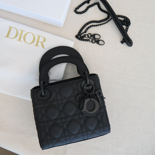 Dior Lady Dior Matte Black (Whatsapp for Price & Grade)