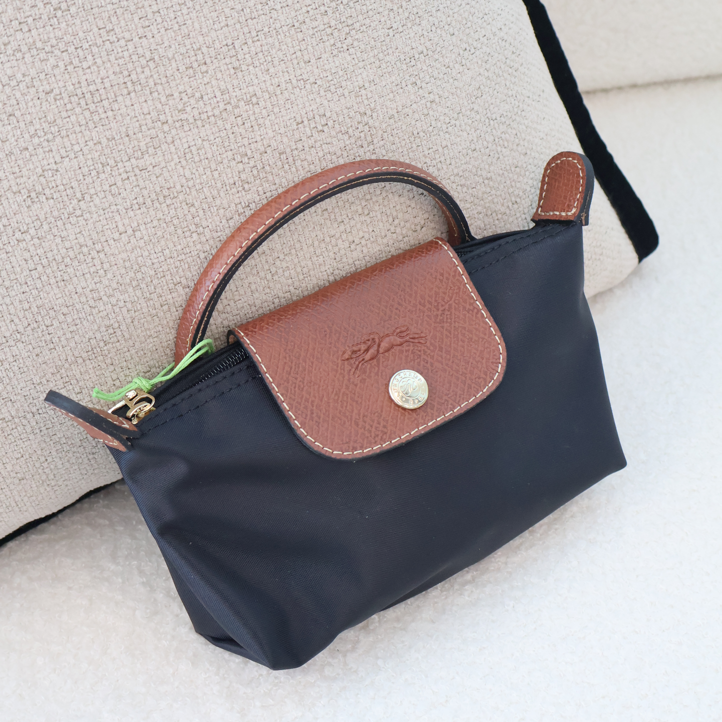 Longchamp Le Pliage Xtra XS Pouch Black x Brown (Whatsapp for Price & Grade)