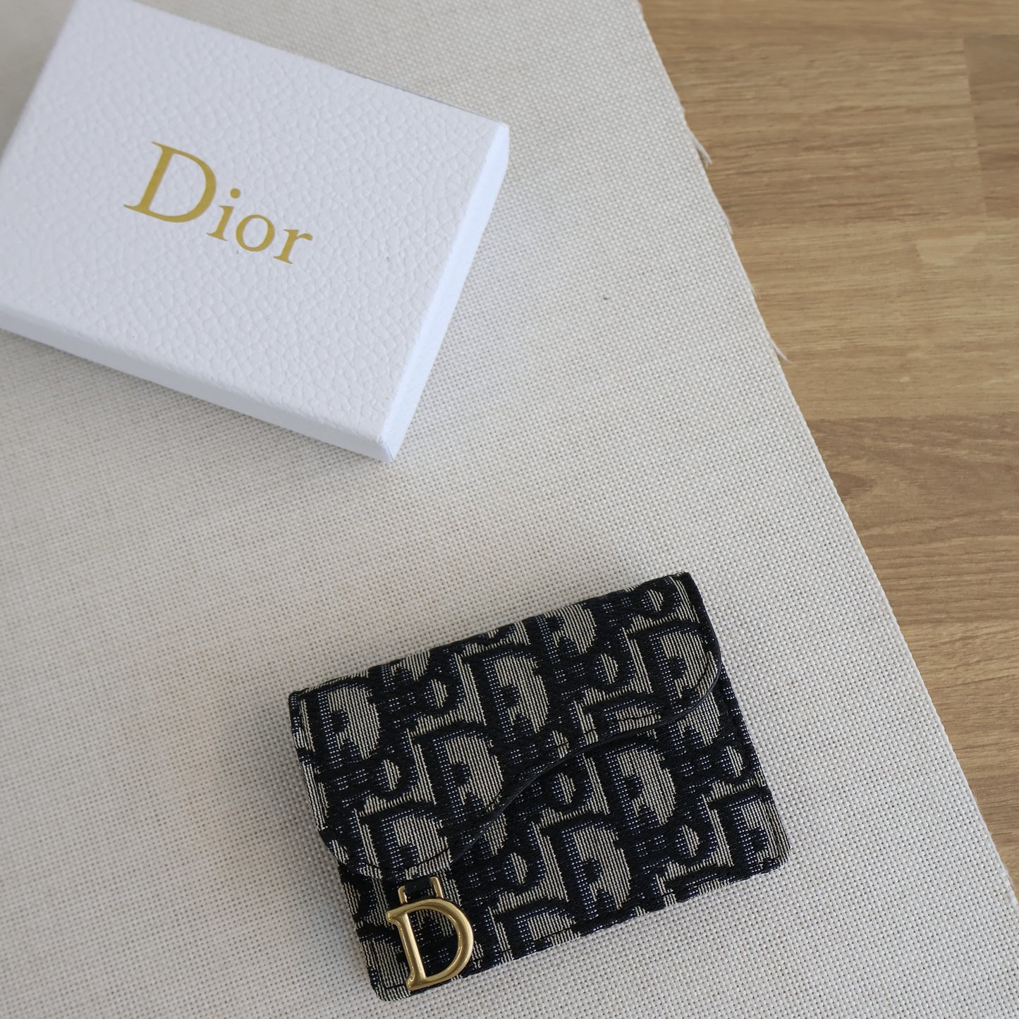 Dior Saddle Bloom Card Holder Blue (Whatsapp for Price & Grade)