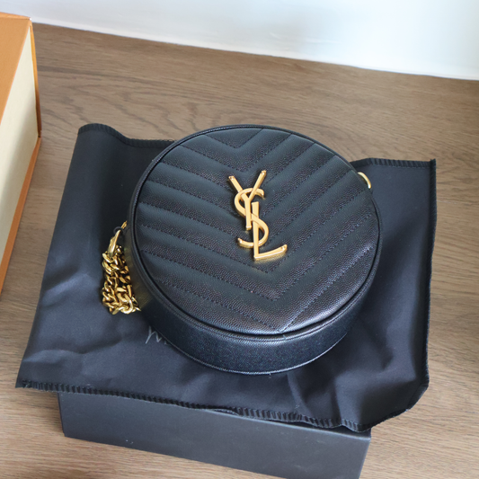 Yves Saint Laurent Monogramme Round Bag Black (Whatsapp for Price & Grade)