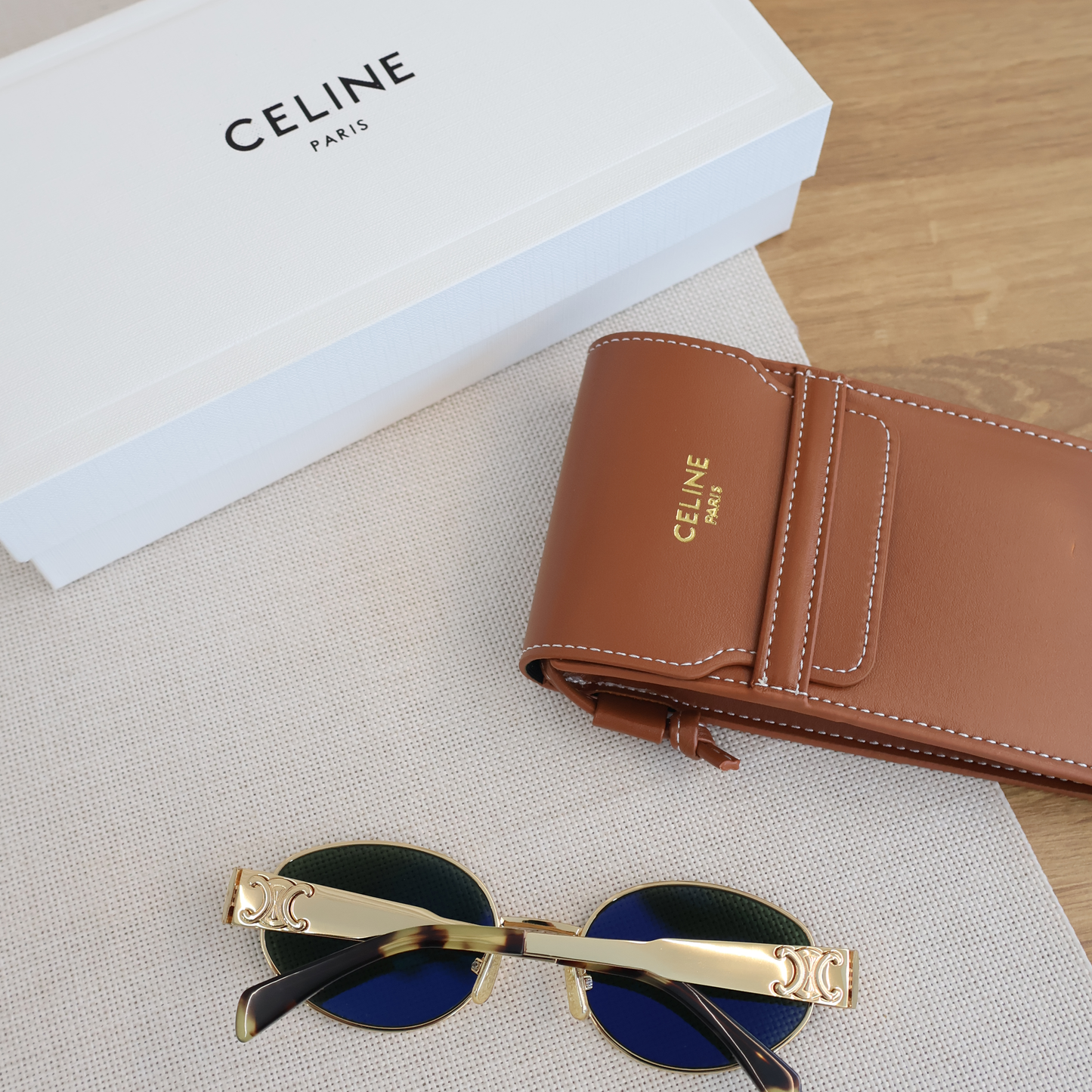 Celine Triomphe Metal Gold (Whatsapp for Price & Grade)