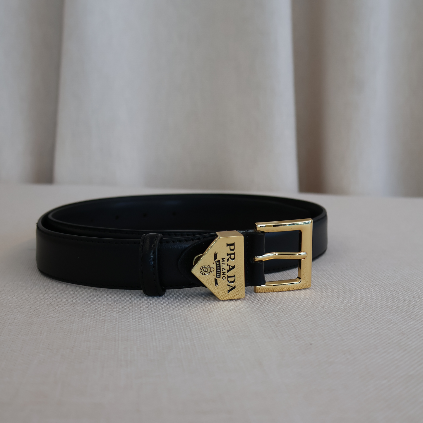 Prada Belt Gold Buckle (Whatsapp for Price & Grade)