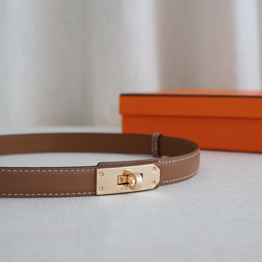 Hermes Kelly Belt Tan x Gold (Whatsapp for Price & Grade)