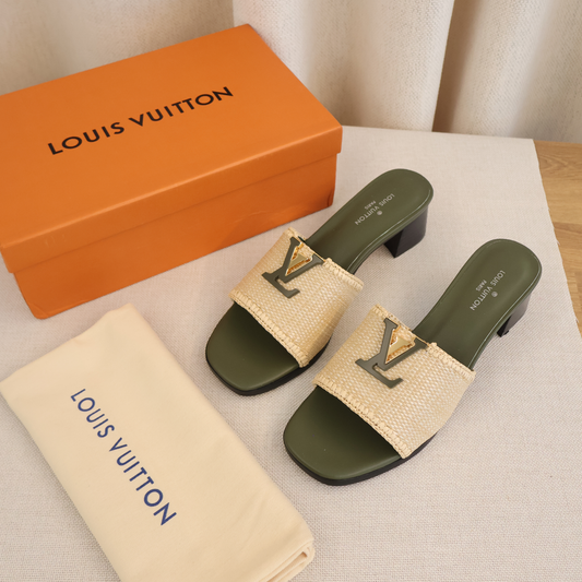 Louis Vuitton Capri Green Heels (Whatsapp for Price & Grade)