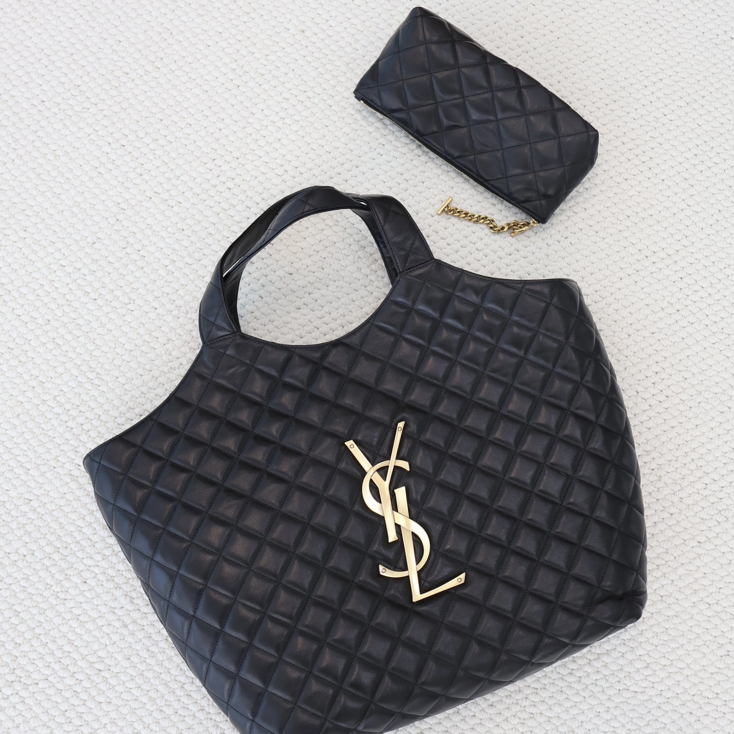 Yves Saint Laurent ICARE Shopping Bag Black (Whatsapp for Price & Grade)