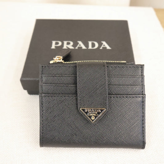 Prada Small Saffiano Wallet Black (Whatsapp for Price & Grade)