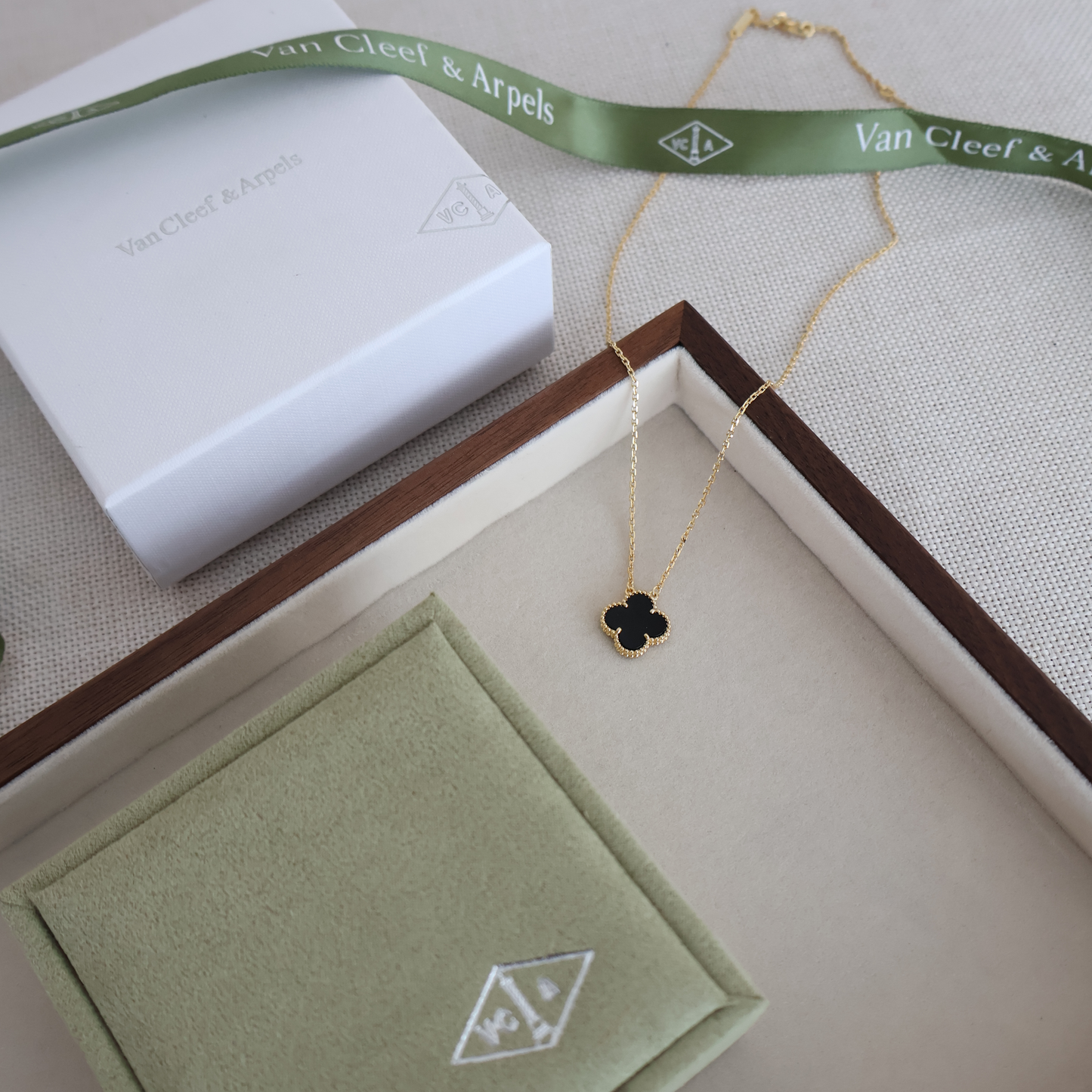 Van Cleef Black Necklace (Whatsapp for Price & Grade)