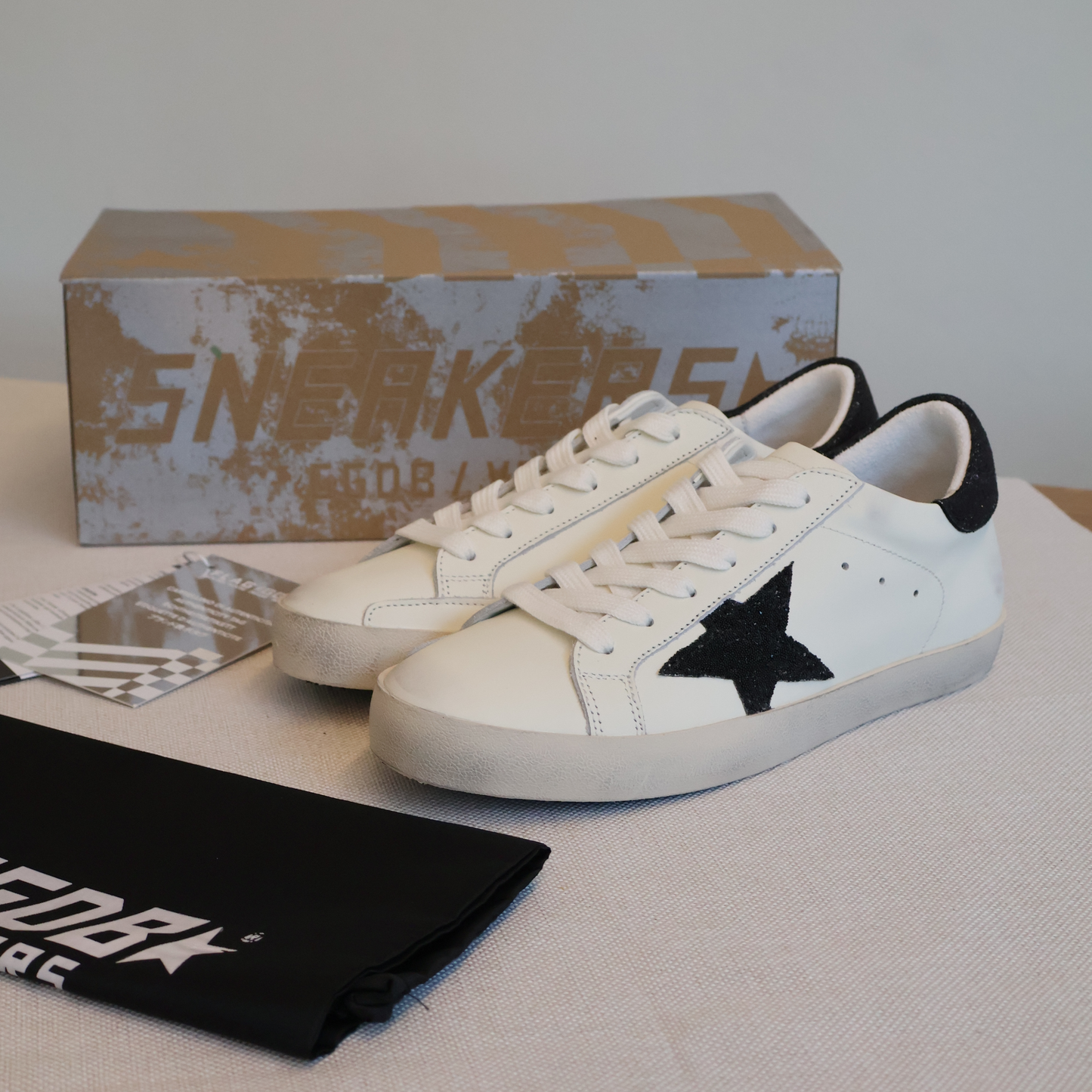 Golden Goose Black x White Men's Sneaker (Whatsapp for Price & Grade)