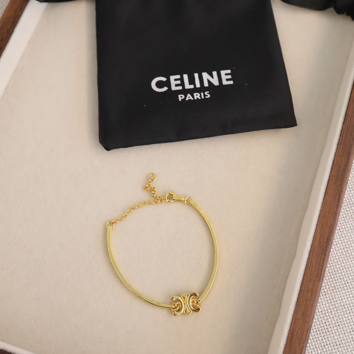 Celine Triomphe Articulated Bracelet Gold (Whatsapp for Price & Grade)