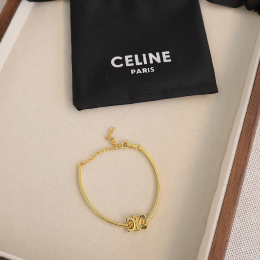 Celine Triomphe Articulated Bracelet Gold (Whatsapp for Price & Grade)