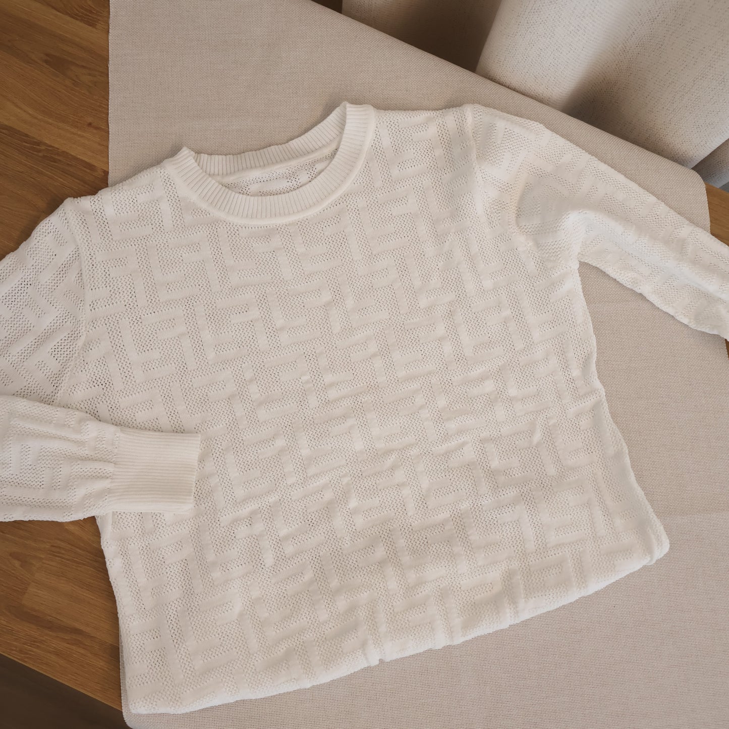 Fendi Knitted White Top (Whatsapp for Price & Grade)