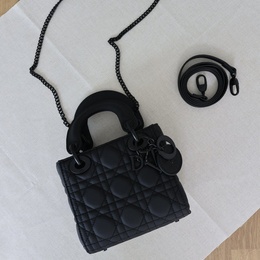 Dior Lady Dior Matte Black (Whatsapp for Price & Grade)