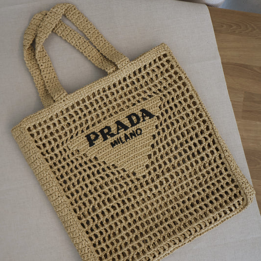 Prada Crochet Tote Bag (Whatsapp for Price & Grade)