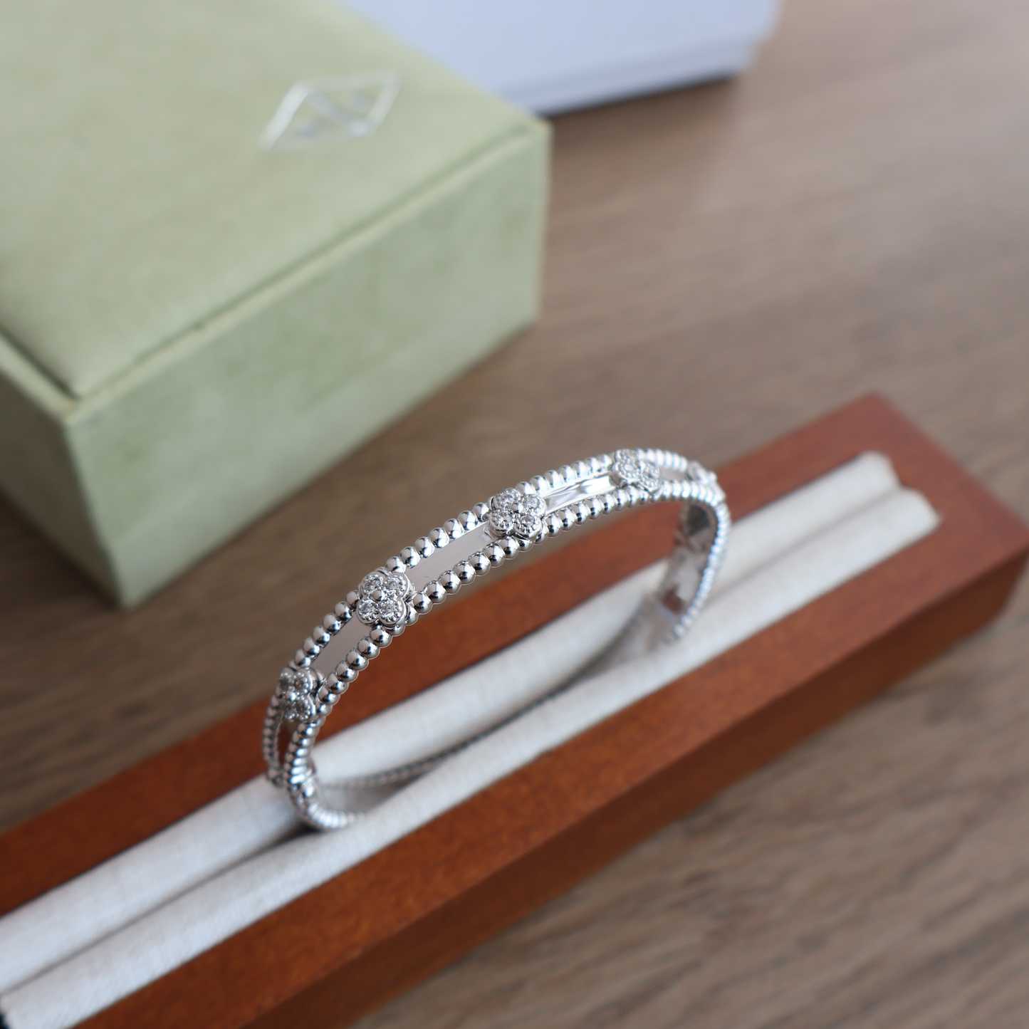 Van Cleef Silver Bangle (Whatsapp for Price & Grade)