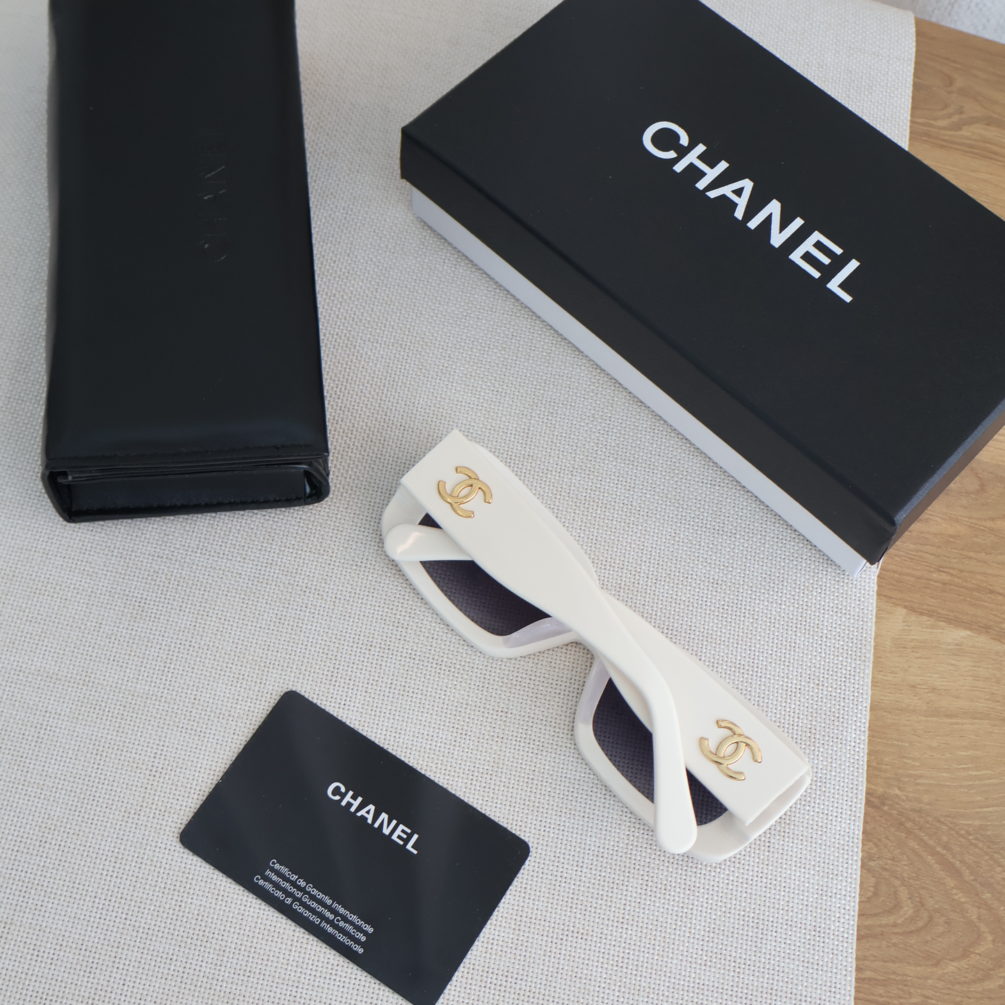 Chanel White Sunglasses (Whatsapp for Price & Grade)
