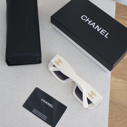 Chanel White Sunglasses (Whatsapp for Price & Grade)