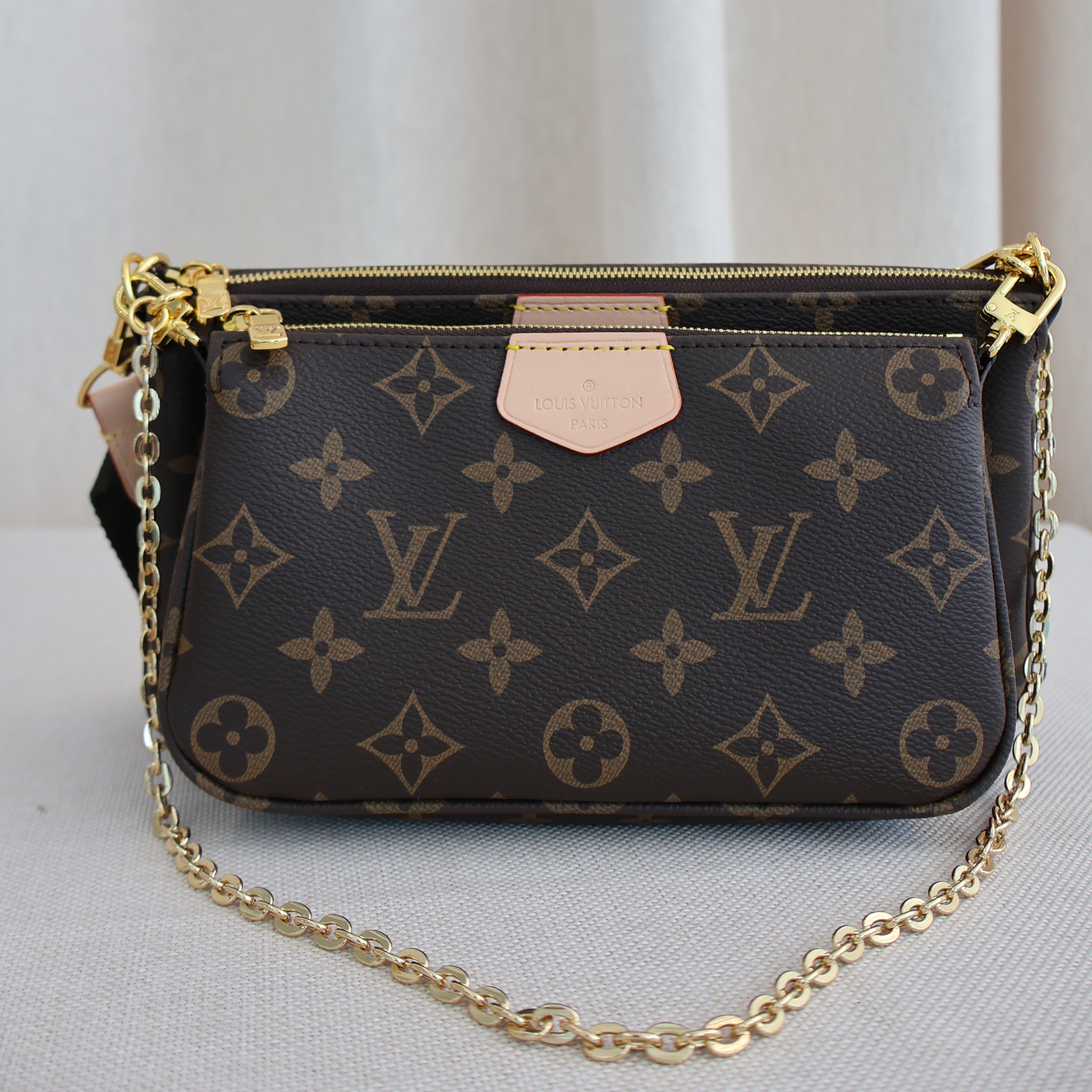 Louis Vuitton Multi Pochette Khaki Strap (Whatsapp for Price & Grade)