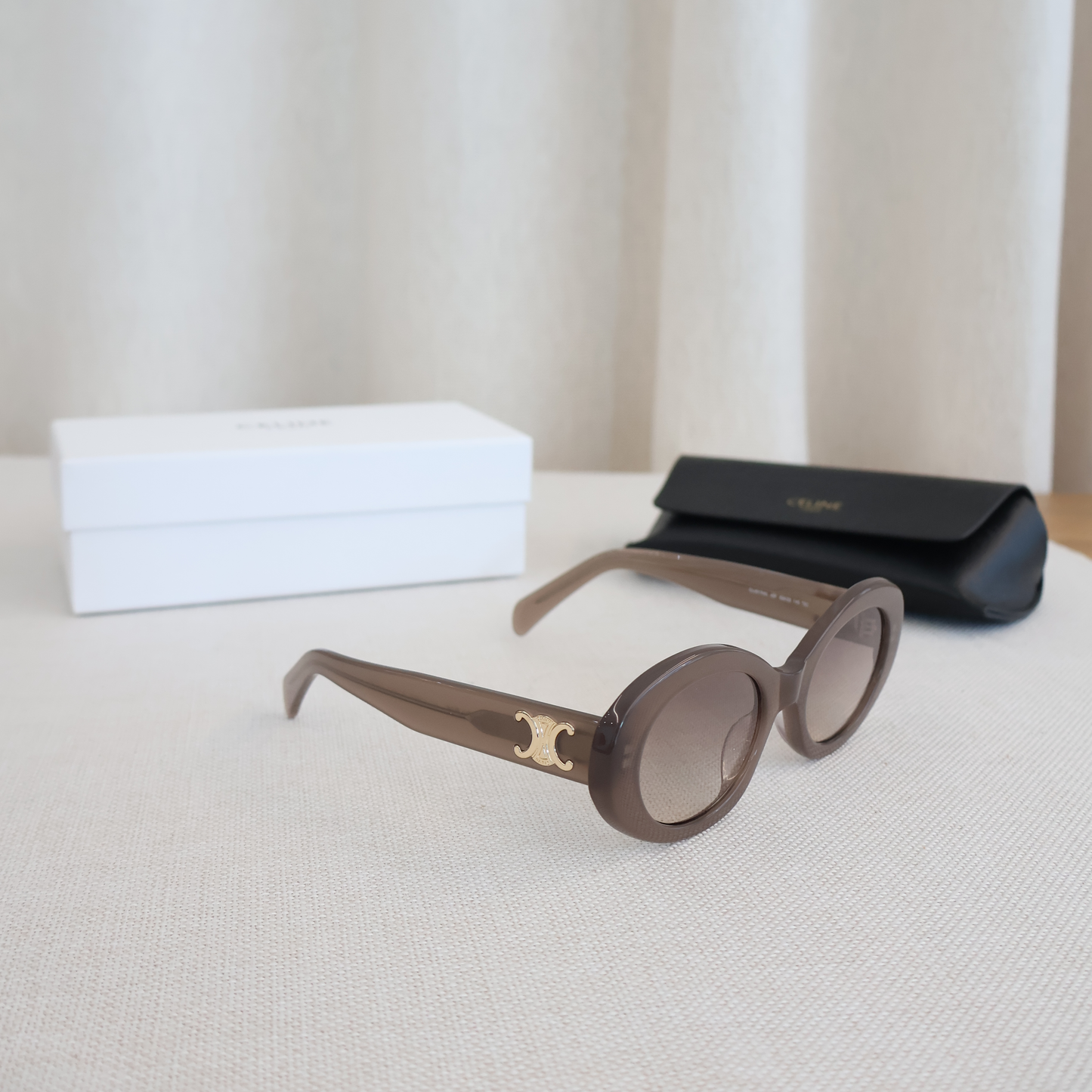 Celine Sunglasses CL40194 Beige Transparent (Whatsapp for Price & Grade)