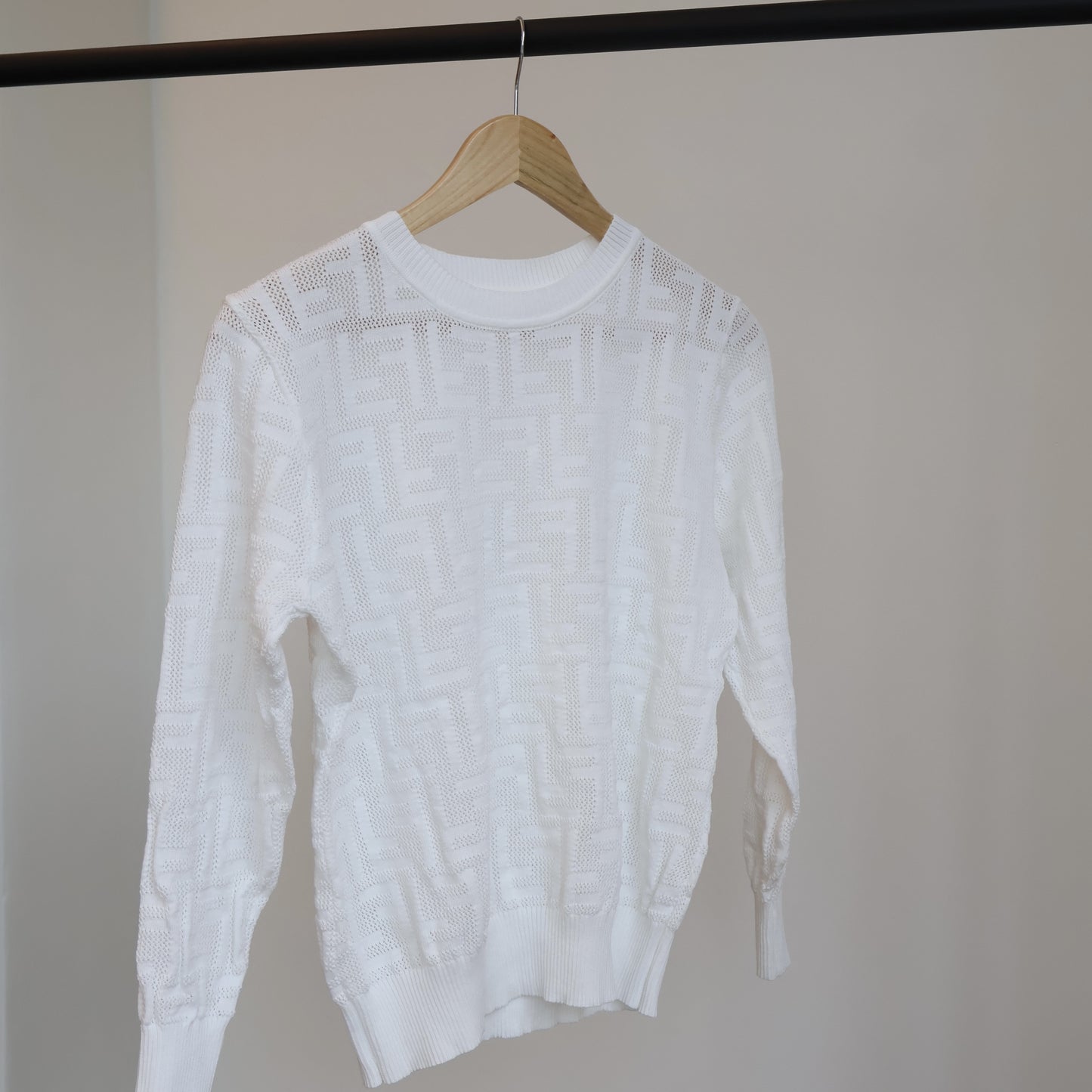 Fendi Knitted White Top (Whatsapp for Price & Grade)