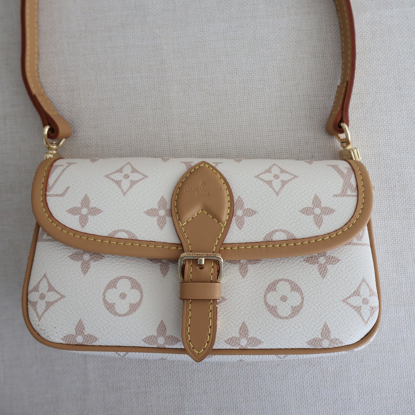 Louis Vuitton Diane White Bag (Whatsapp for Price & Grade)