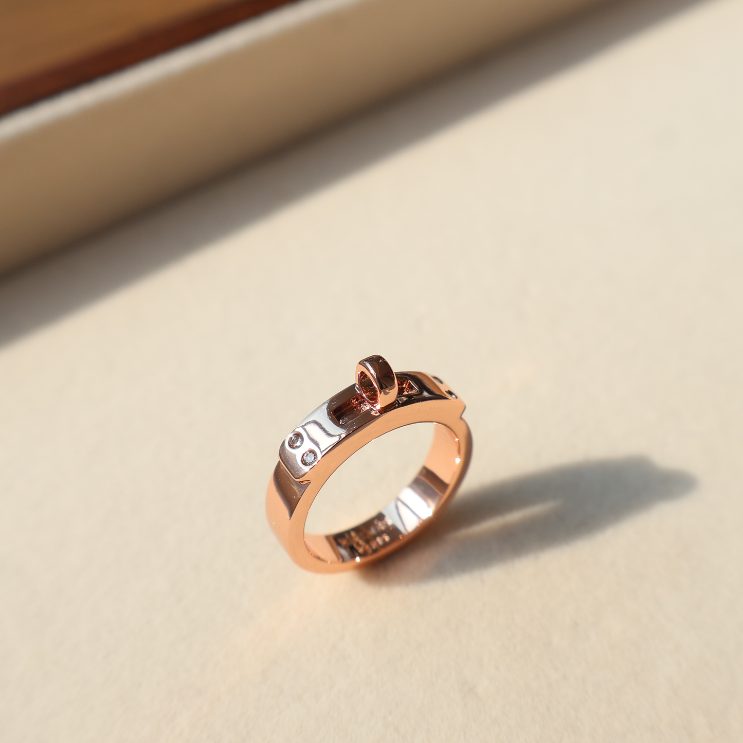 Hermes Kelly Ring Rose Gold (Whatsapp for Price & Grade)